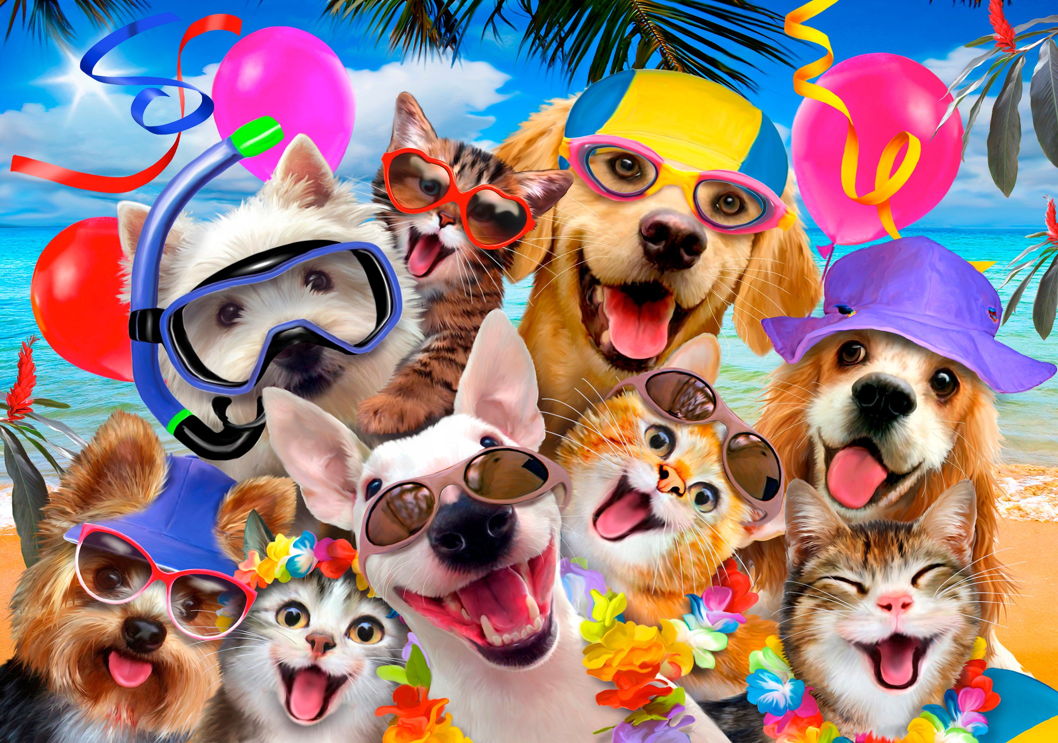 Consalnet Papierbehang Selfies honden in verschillende maten