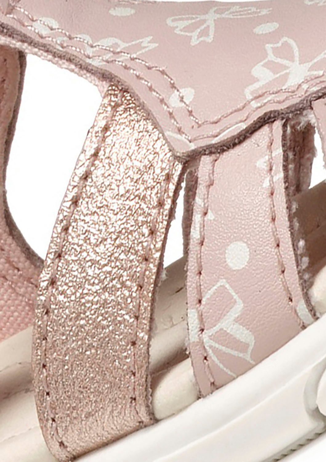 Geox Babyschoentjes B SANDAL ZAPITO GIRL , glitter sandaal, klittenbandschoen, babyschoen in metallic look