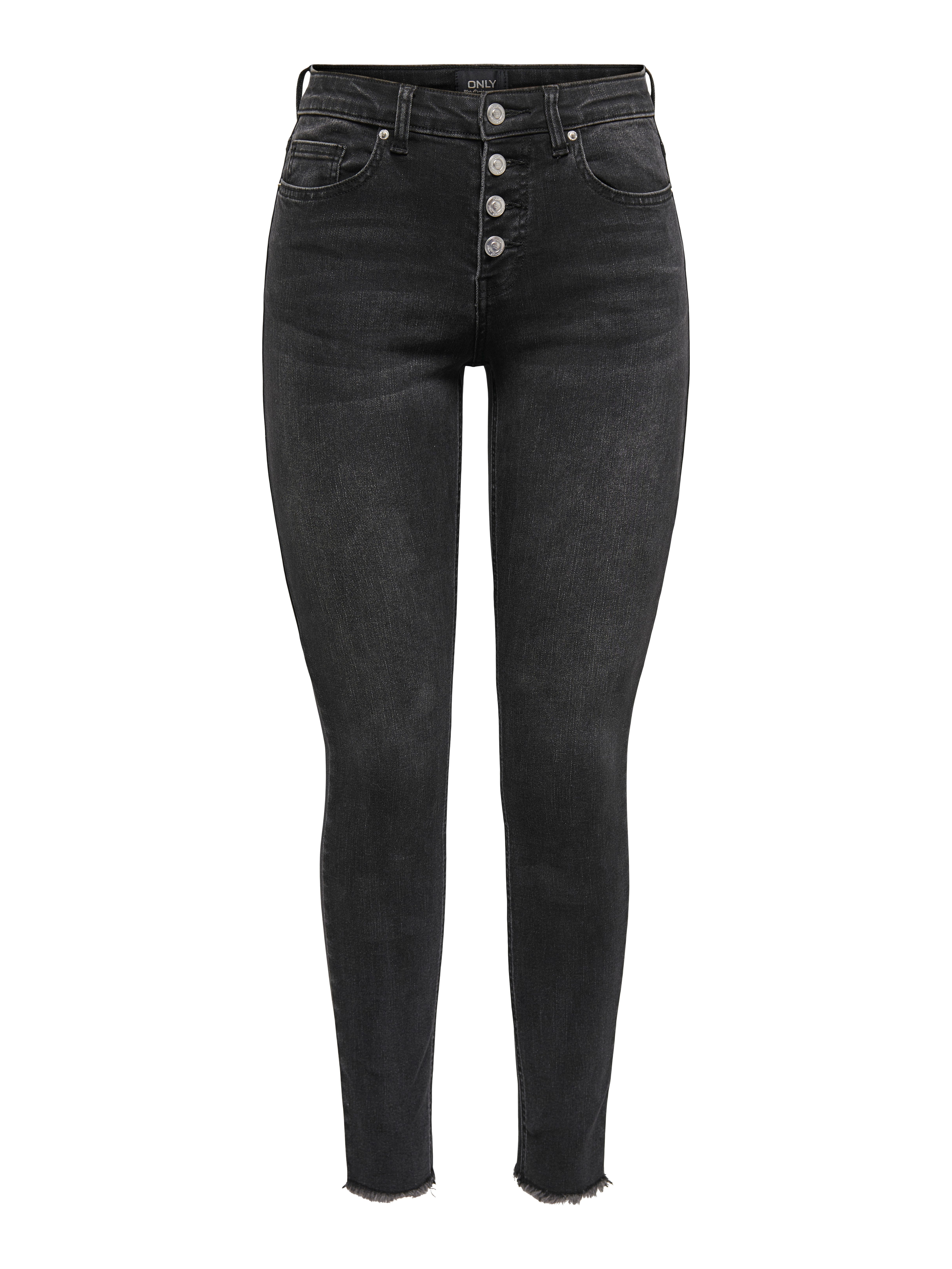 Only Skinny fit jeans ONLMIA MID WAIST BUTTON SK RW ANK BOX