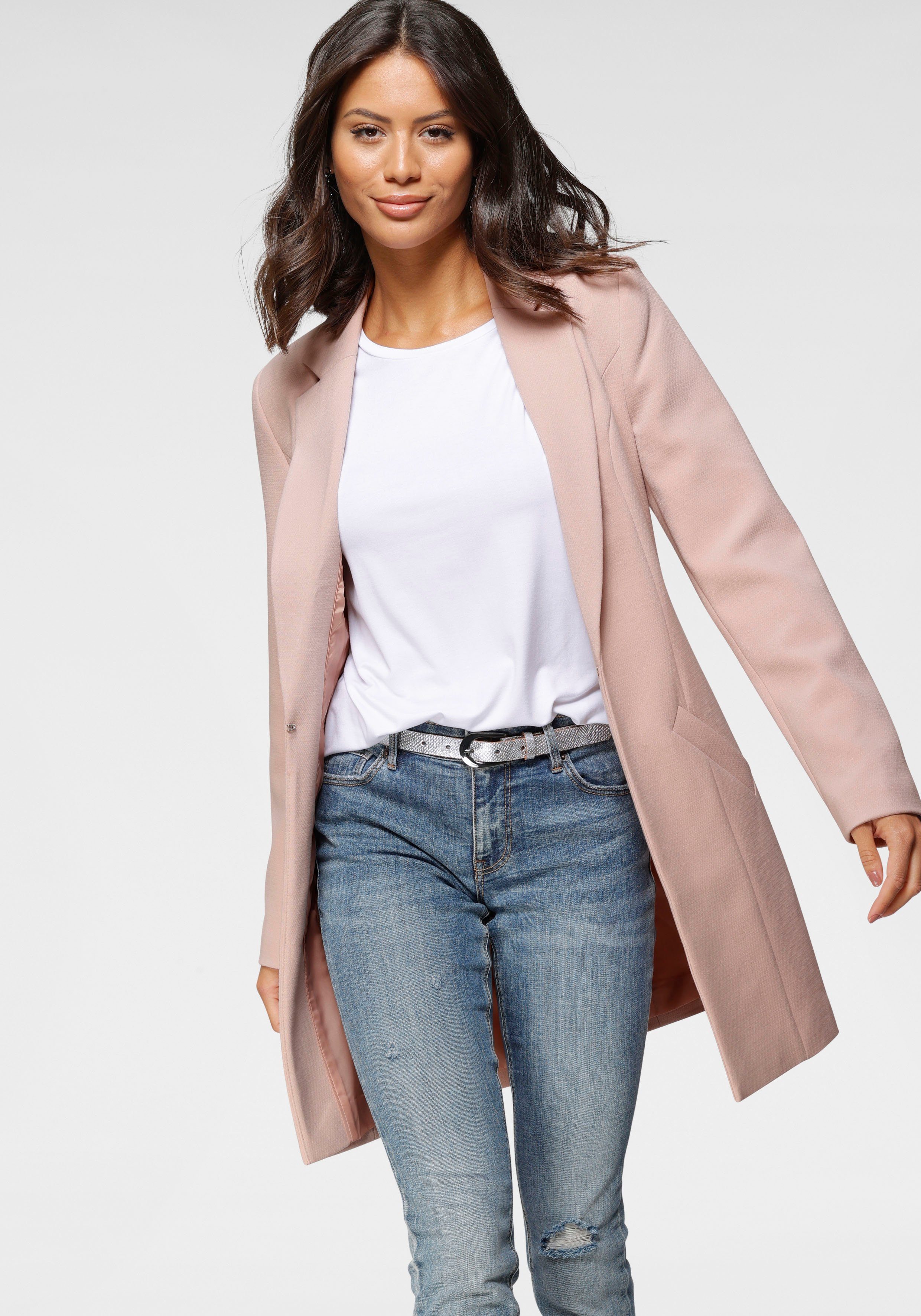 Laura Scott Lange blazer met diepe reverskraag