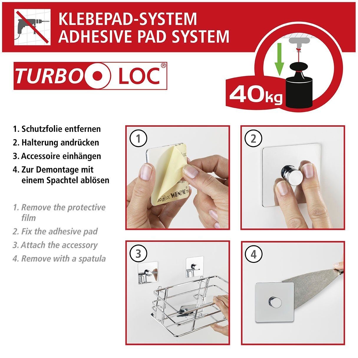 WENKO Toiletset Turbo-Loc® Carpino wit, bevestigen zonder boren