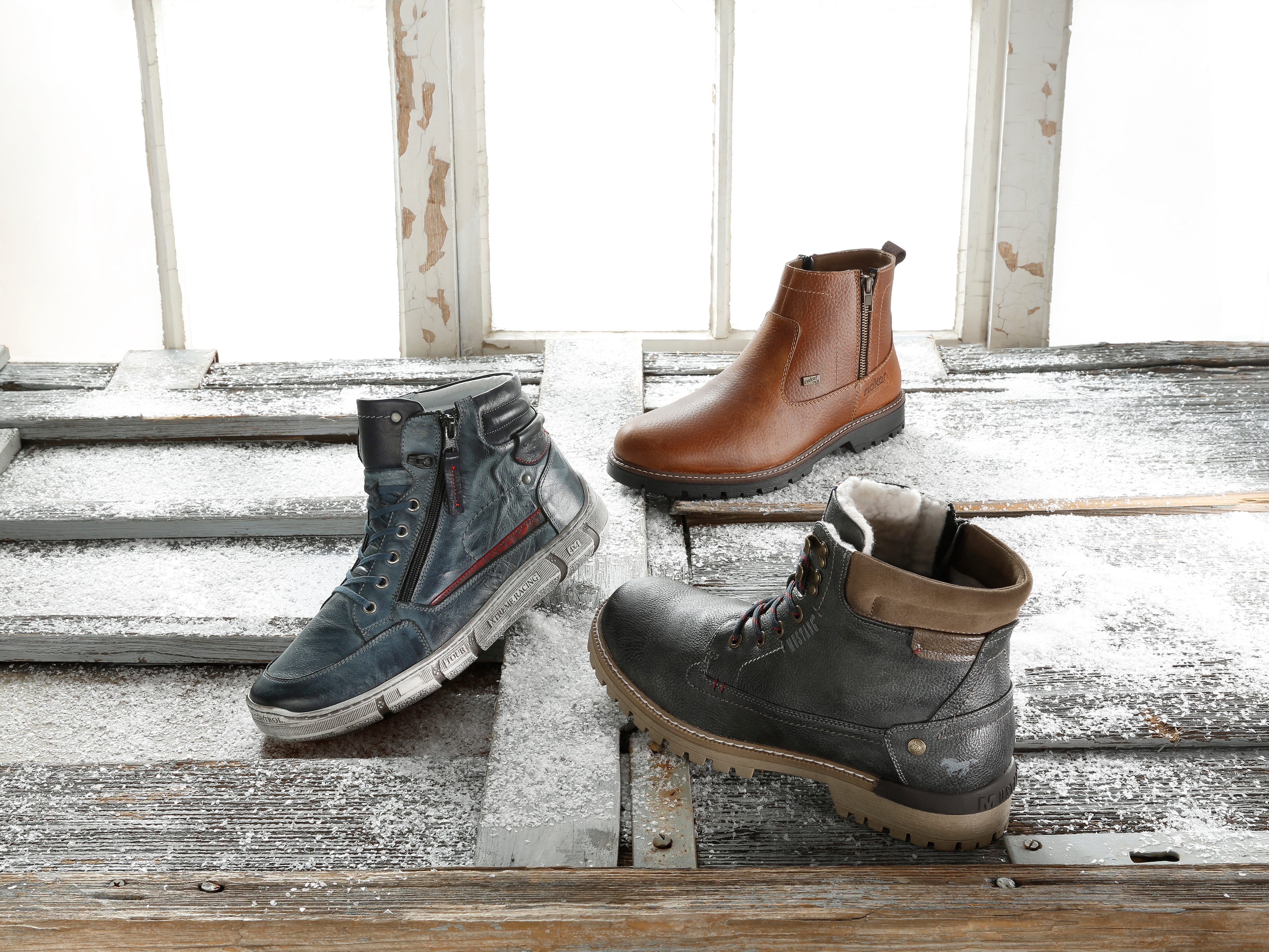 Mustang Shoes Winterlaarzen lace-up boots, ankle boots, worker boots, contrast trim, logo patch