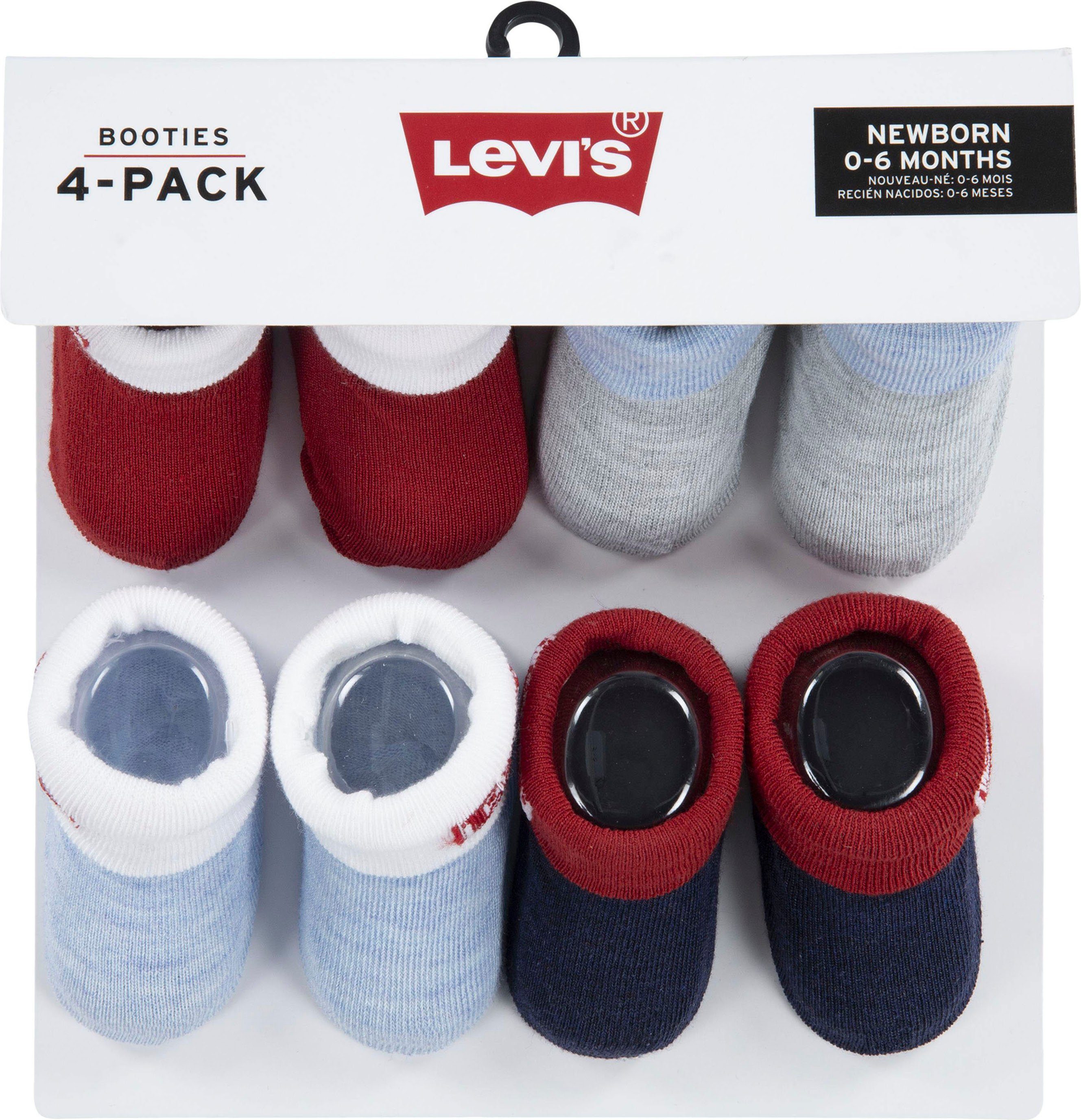 Levi's Kidswear Sokken 4PK Red Tab Bootie (8 paar)