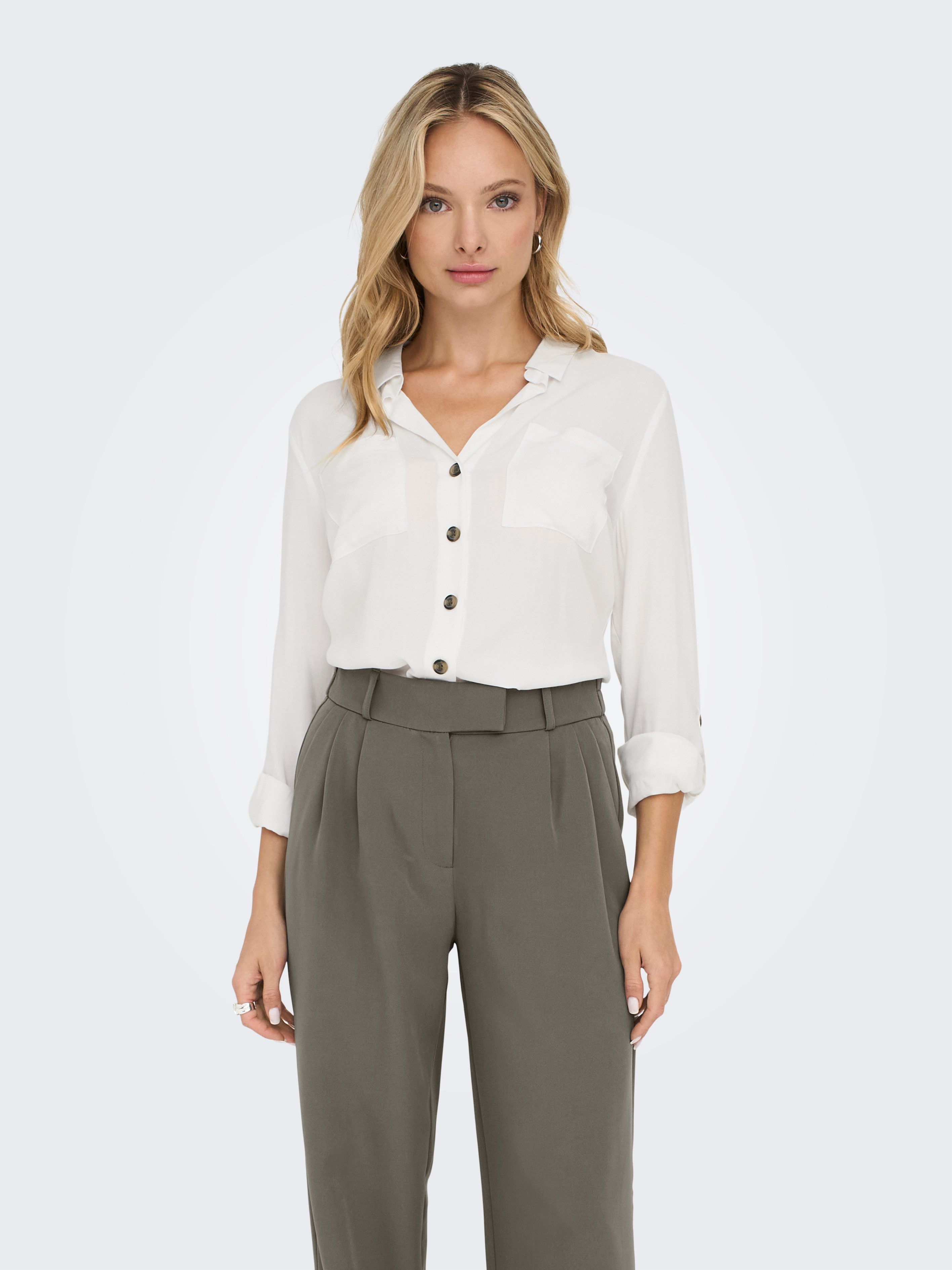 Only Overhemdblouse ONLYASMIN SHIRT L/S WVN NOOS