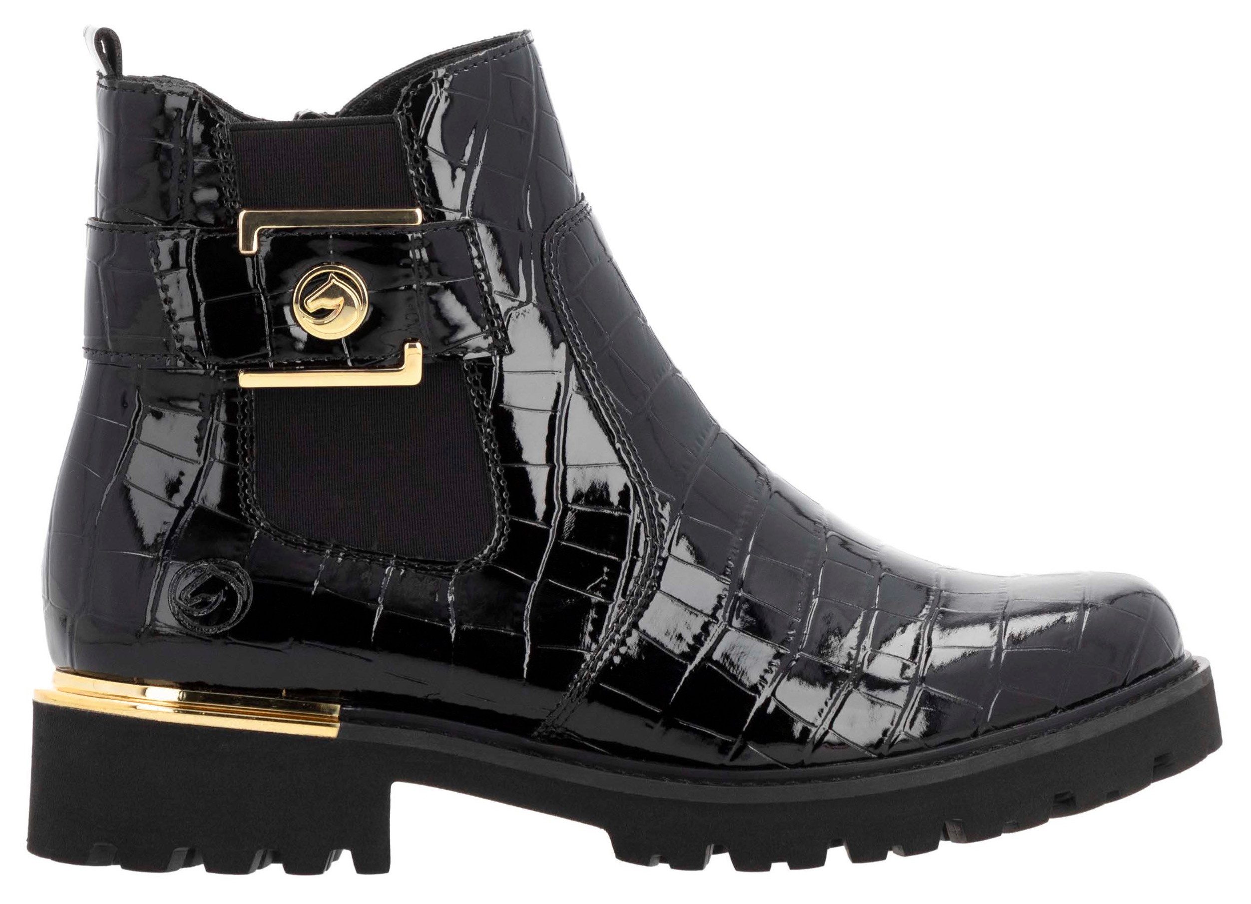 Remonte Chelsea-boots blokhak, laarzen, enkellaars met praktische binnenrits