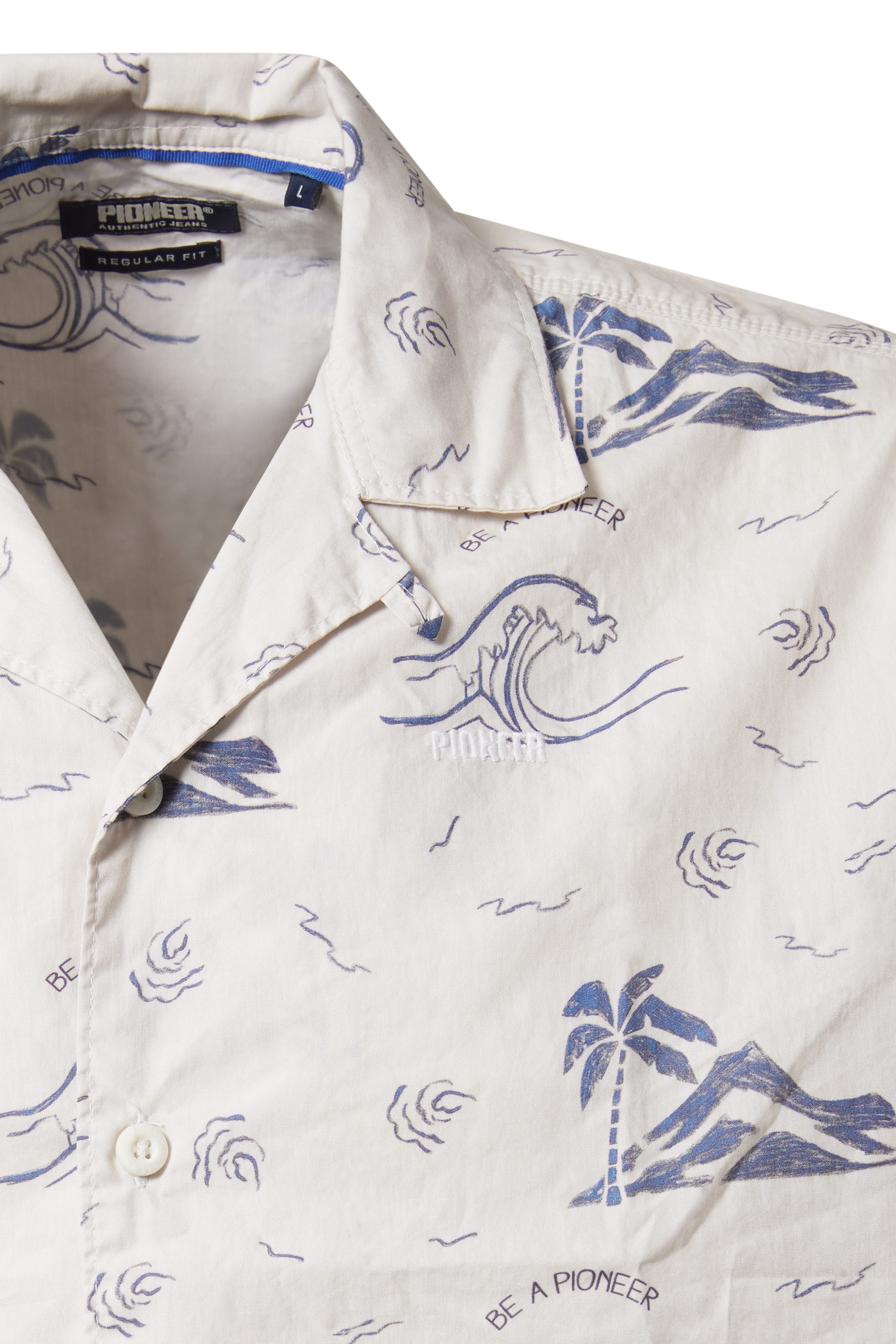 Pioneer Authentic Jeans Overhemd met korte mouwen SHIRT 1/2 BOWLING