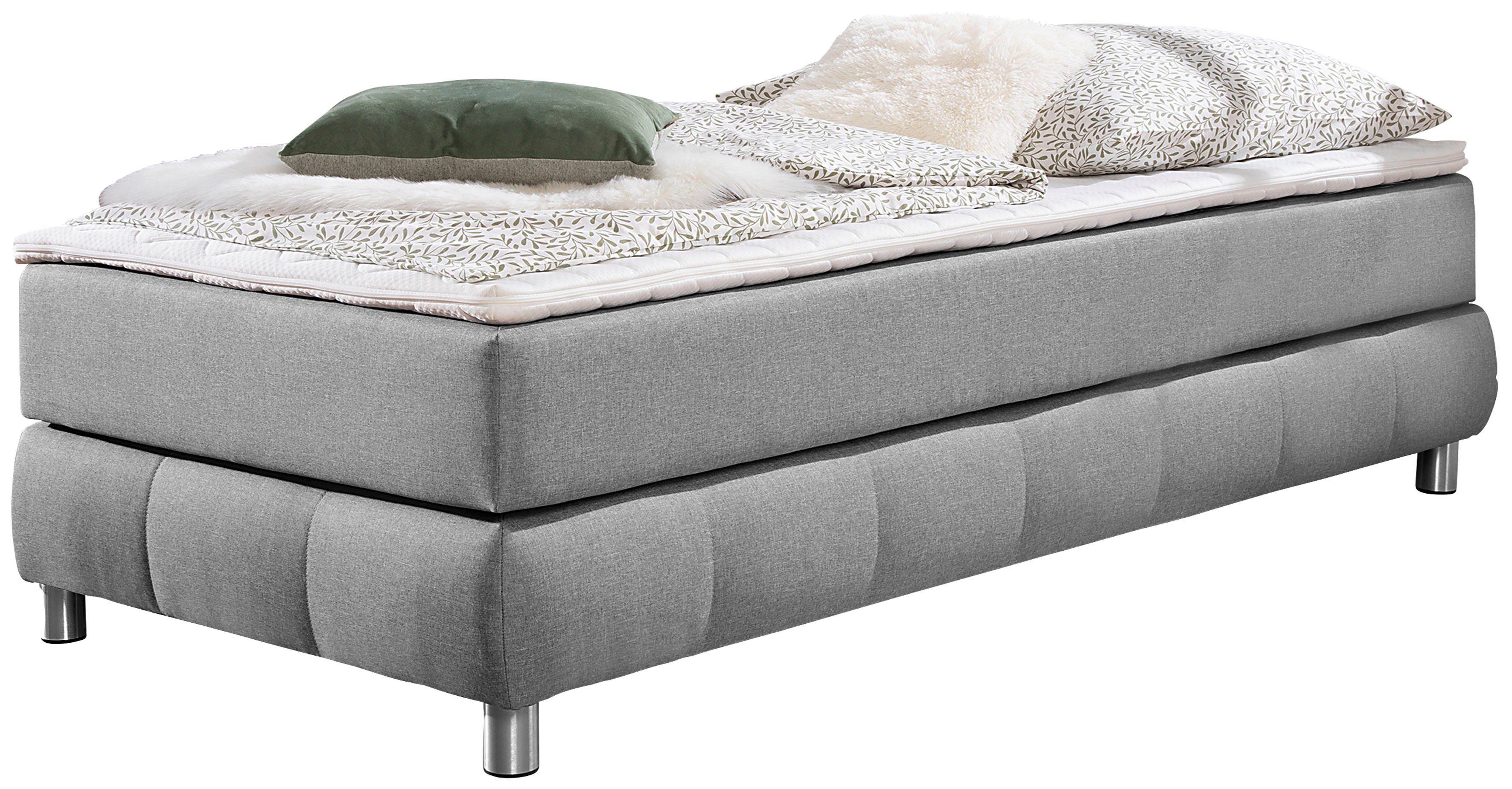 andas Boxspring Salo Zonder hoofdbord, incl. matrastopper, ook in extra lange versie 220 cm verkrijgbaar boxsprings grijs