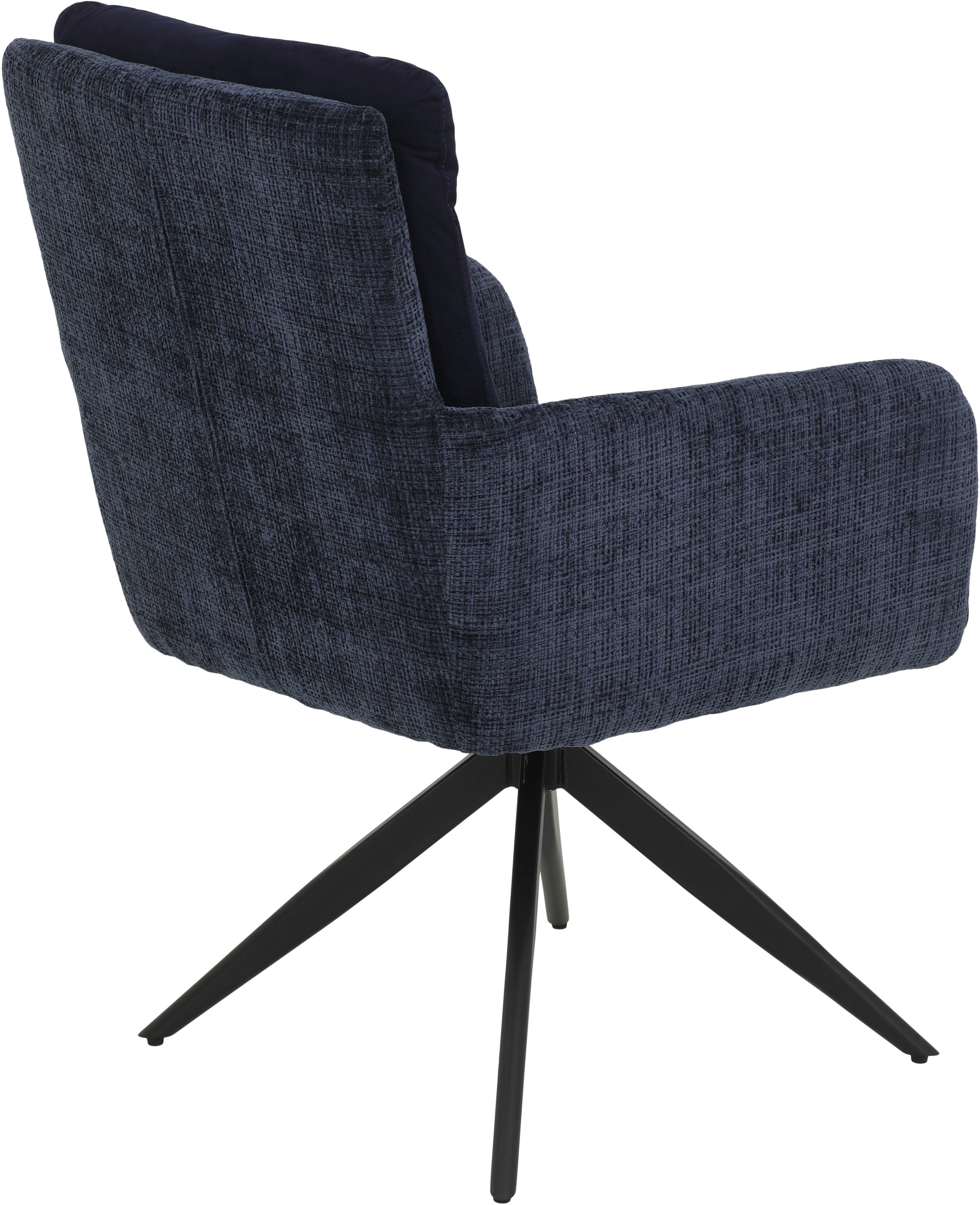 HELA Stoel met armleuningen LEANDRA met auto-Return Comfortstoel met veren, eetkamerstoel draaibaar (set, 2 stuks)