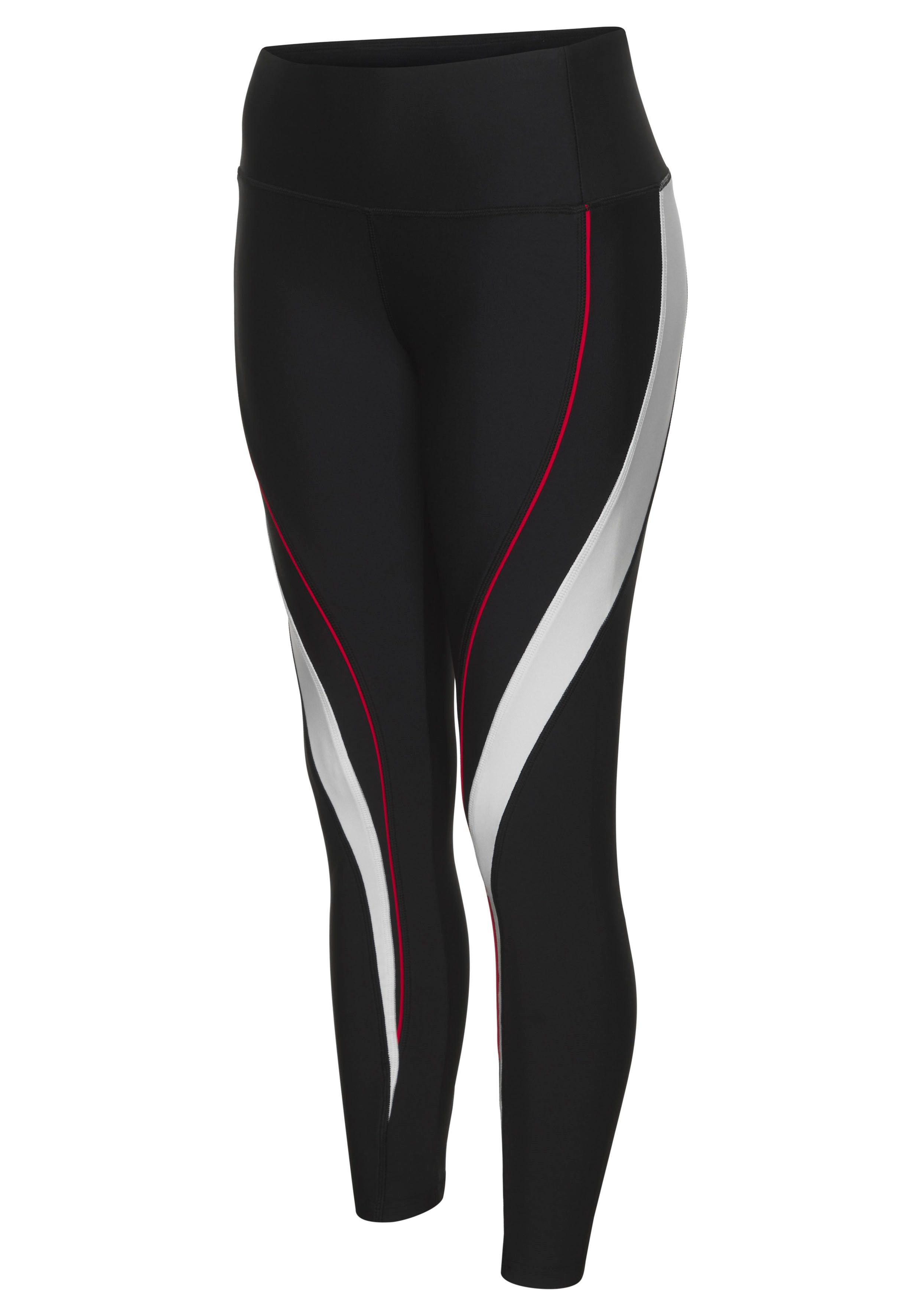 active by Lascana Legging Logo-badge en ritszak op de achterkant