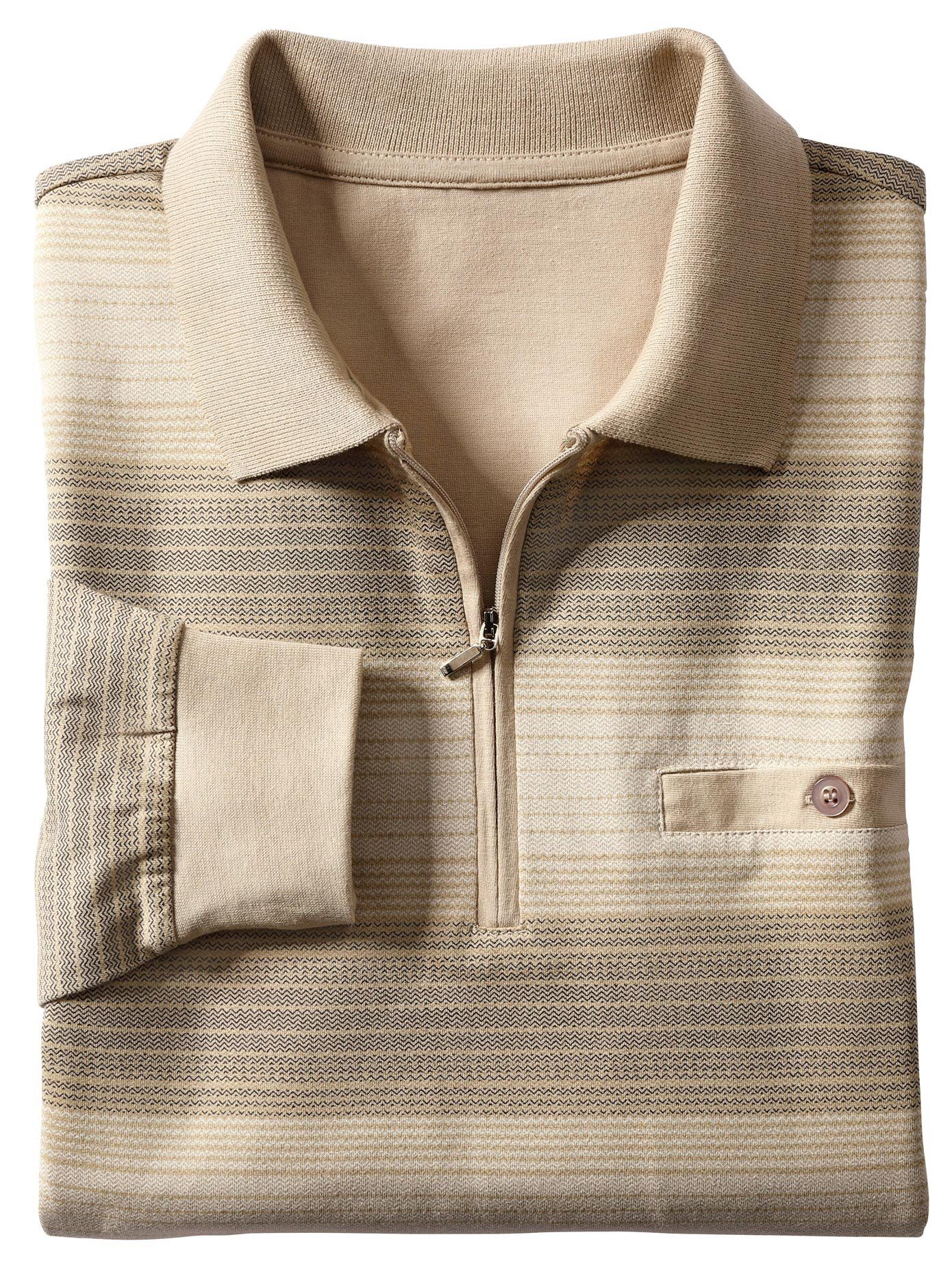 Marco Donati Poloshirt Shirt met lange mouwen (1-delig)