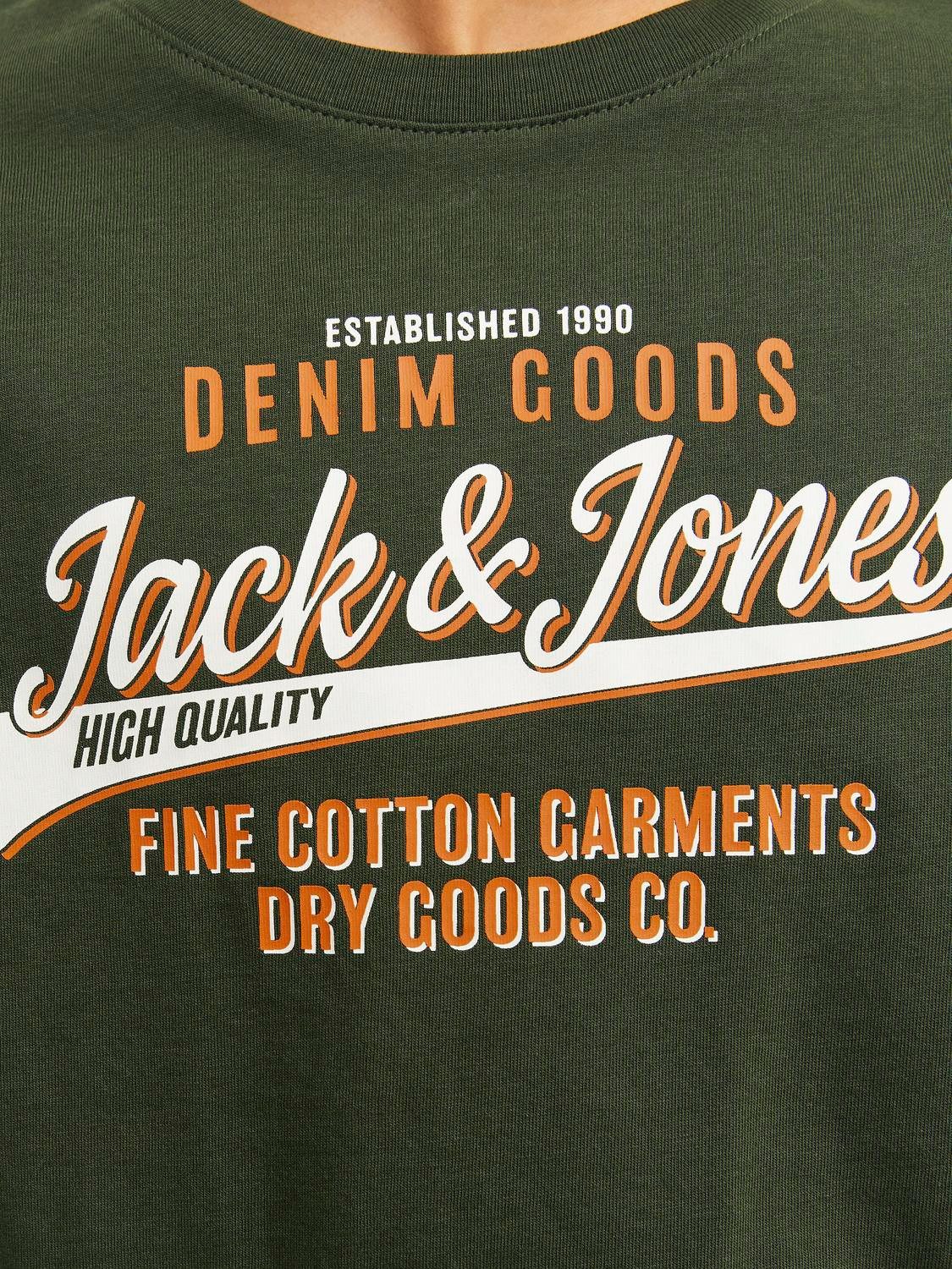 Jack & Jones Junior Shirt met lange mouwen JJELOGO TEE LS O-NECK 2 COL NOOS JNR