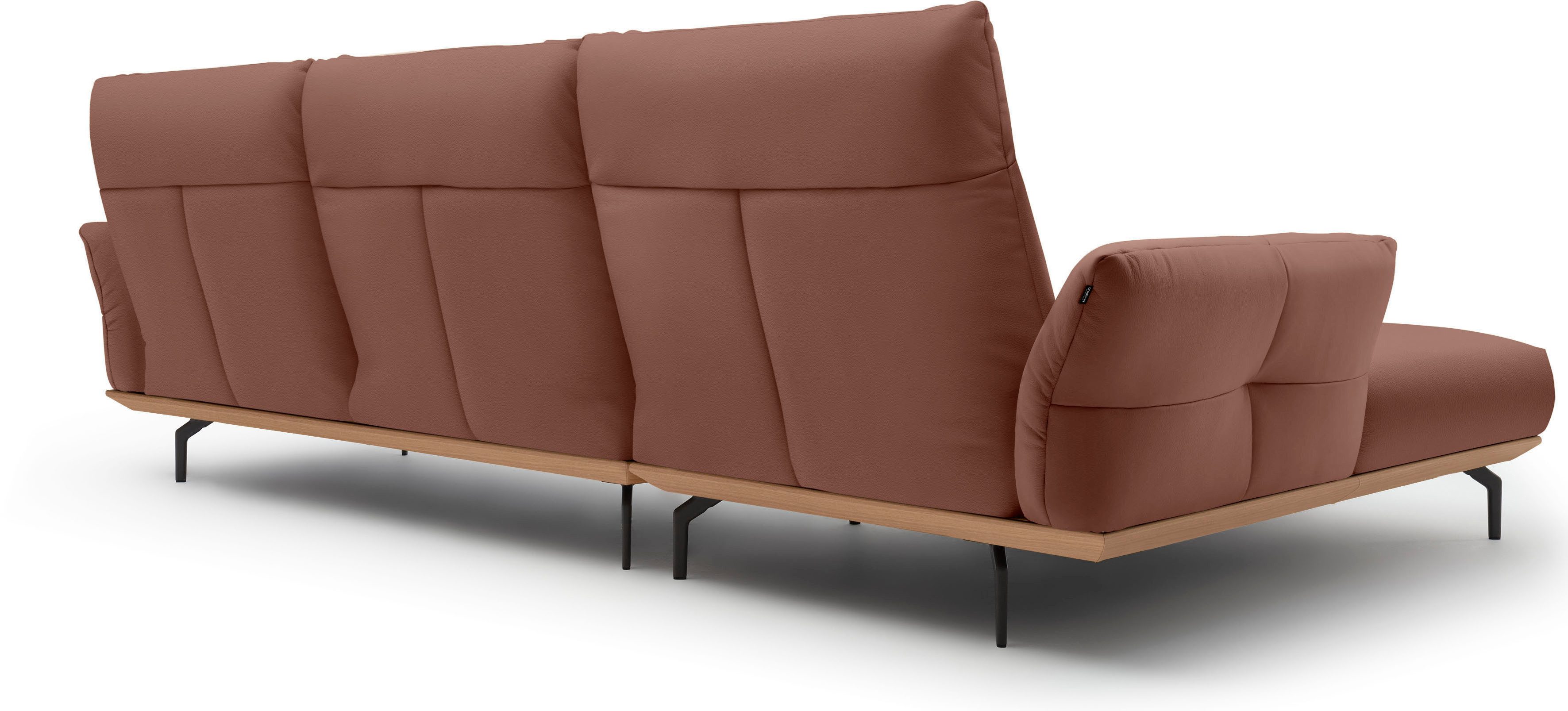 Creation BY ROLF BENZ Hoekbank Hs.460 Sokkel in eiken, onderstel in umbra grijs, breedte 318 cm