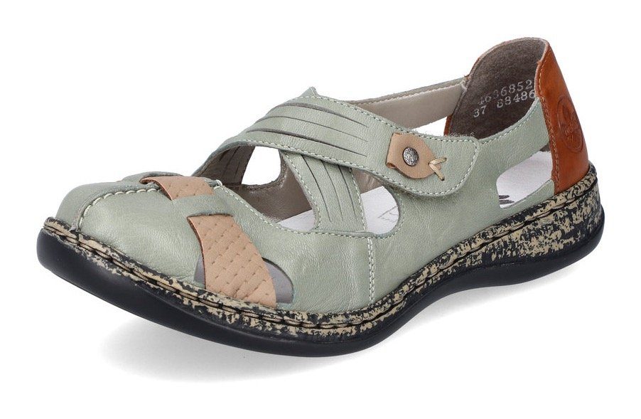 Rieker Klittenbandschoenen Gespschoen, slipper, zomerschoen met cut-outs