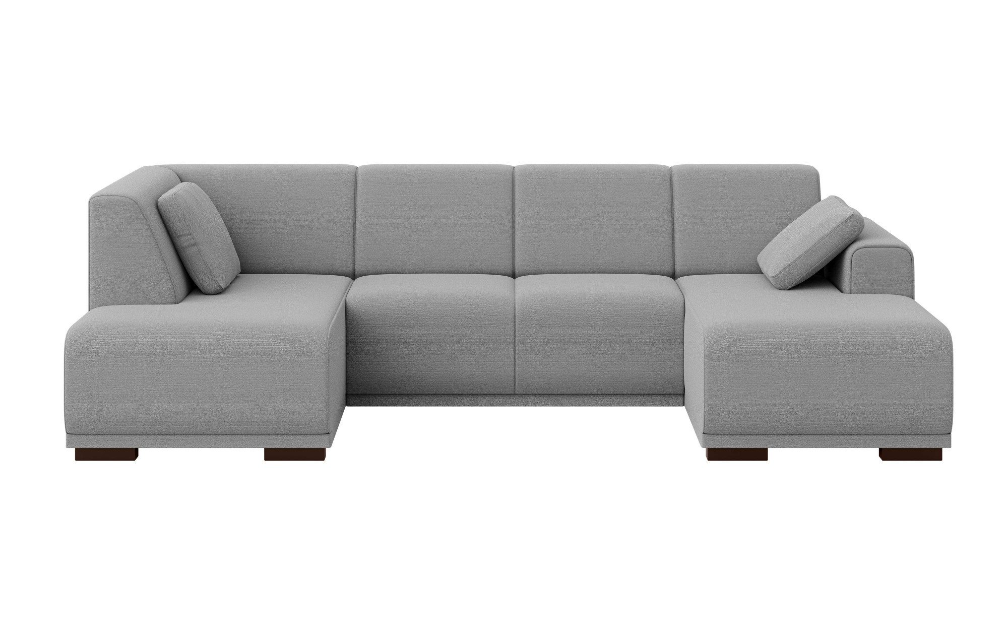 Home affaire Zithoek BORNHOLM U-vorm met chaise longue rechts/links, B/D/H: 300/162/85 cm U-vorm met golvende ondervering, chaise longue rechts of links bestelbaar