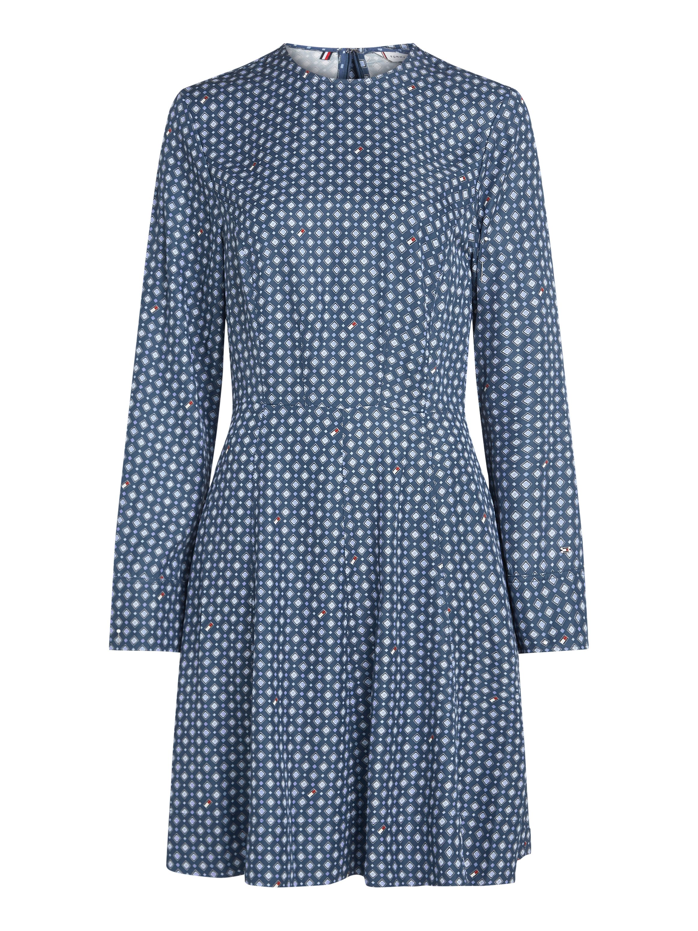 Tommy Hilfiger Blousejurk FOULARD FIT & FLARE KNEE DRESS