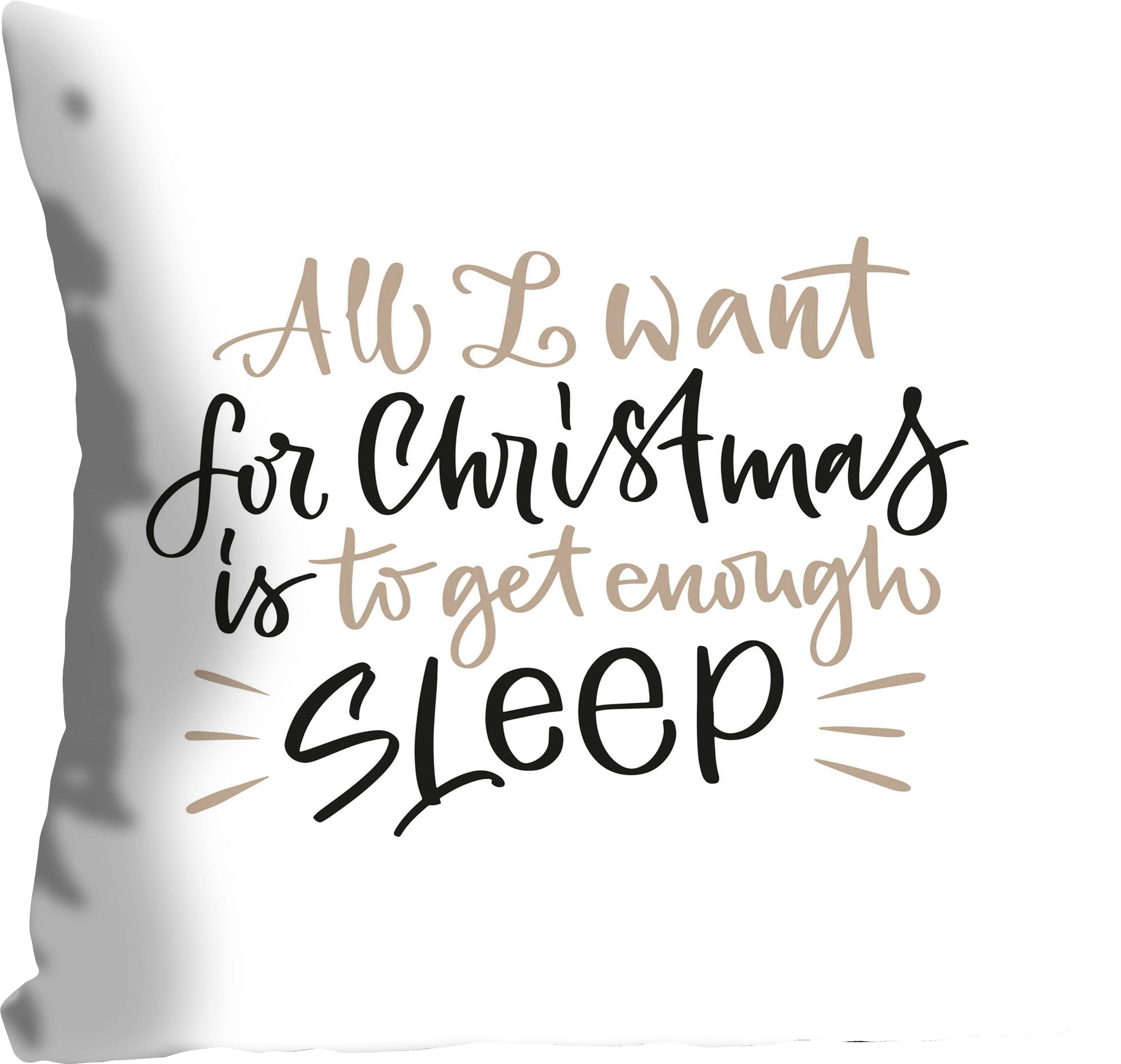 queence Sierkussen SLEEP FOR CHRISTMAS Kussenovertrek zonder vulling(1 stuk)