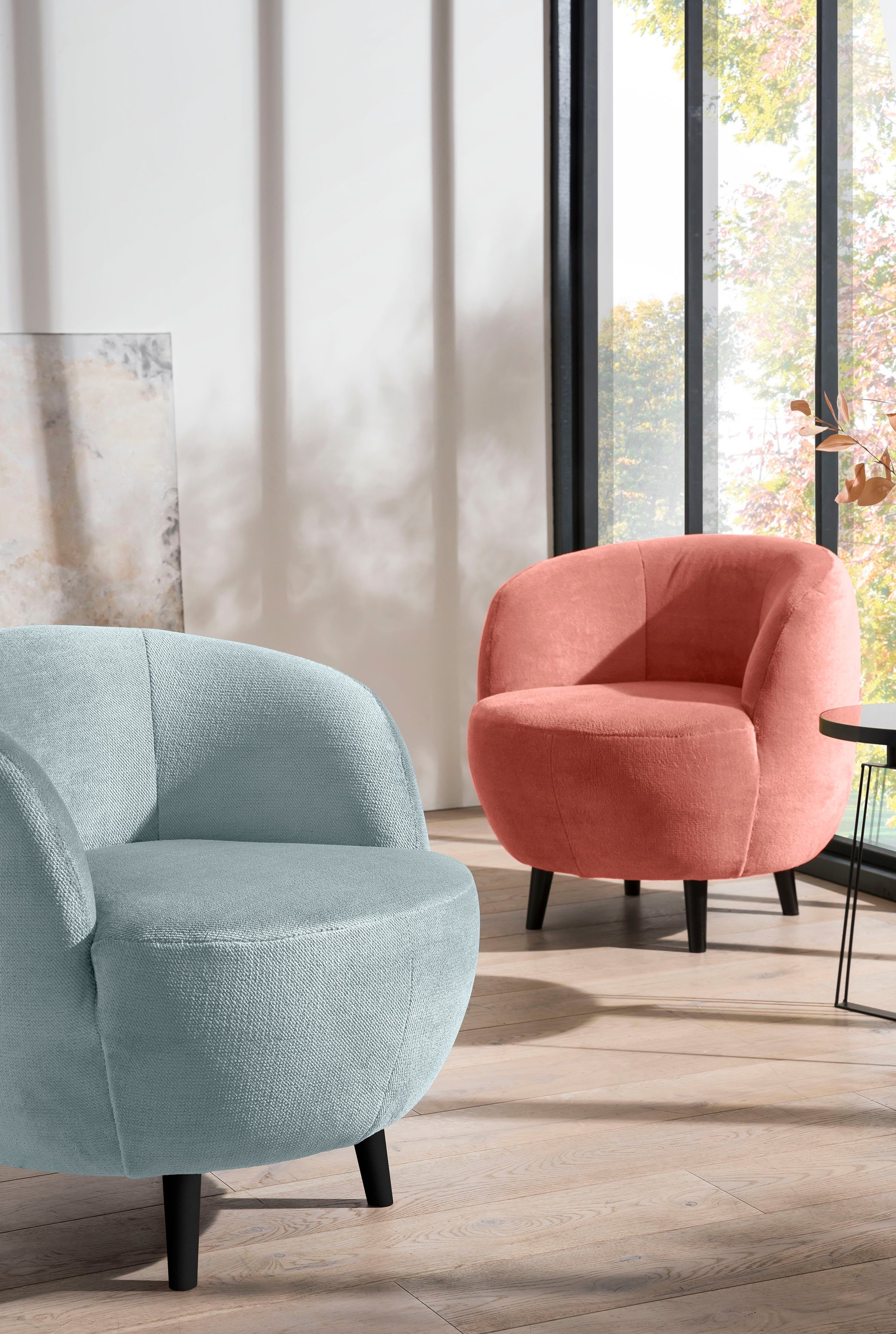 LOOKS BY WOLFGANG JOOP Fauteuil LOOKS XIV Cocktailsstoel rond model, perfect voor elk vertrek