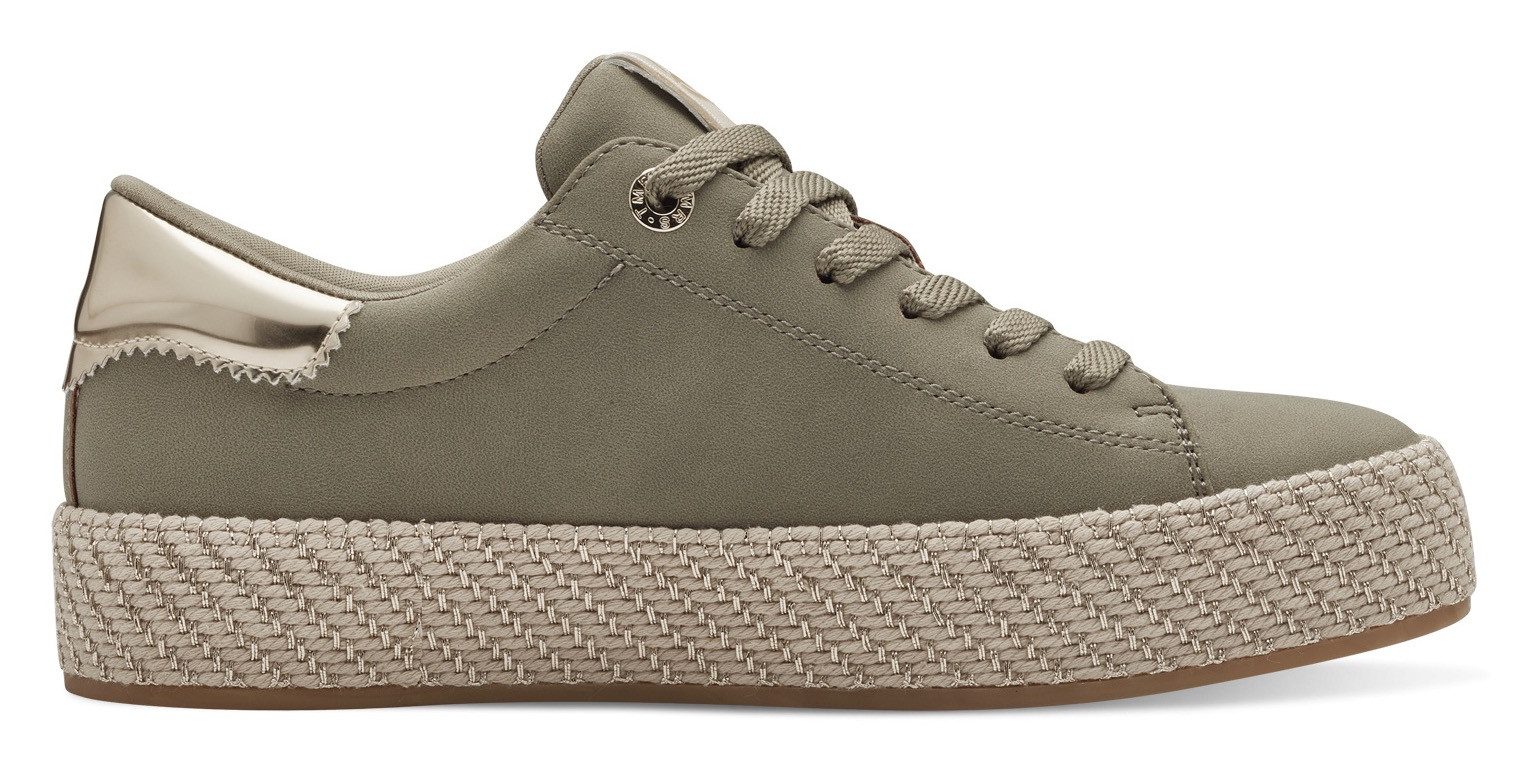 Tamaris Plateausneakers , vrijetijdsschoen, lage schoen, veterschoen met textielkoord aan het plateau