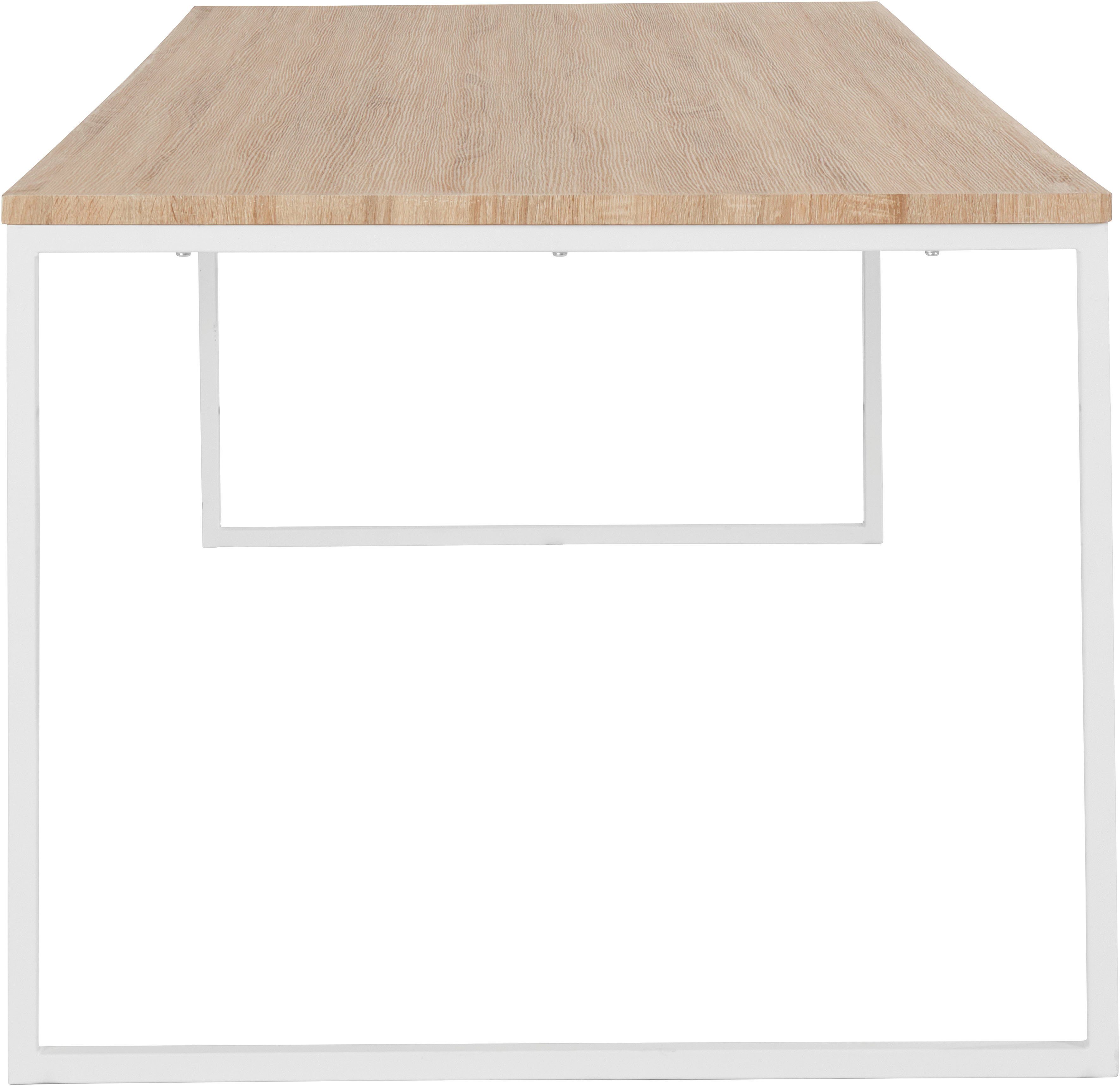 andas Eettafel Hulsig met tafelblad in een hout-look en voelbare structuur, hoogte 76 cm (1 stuk)