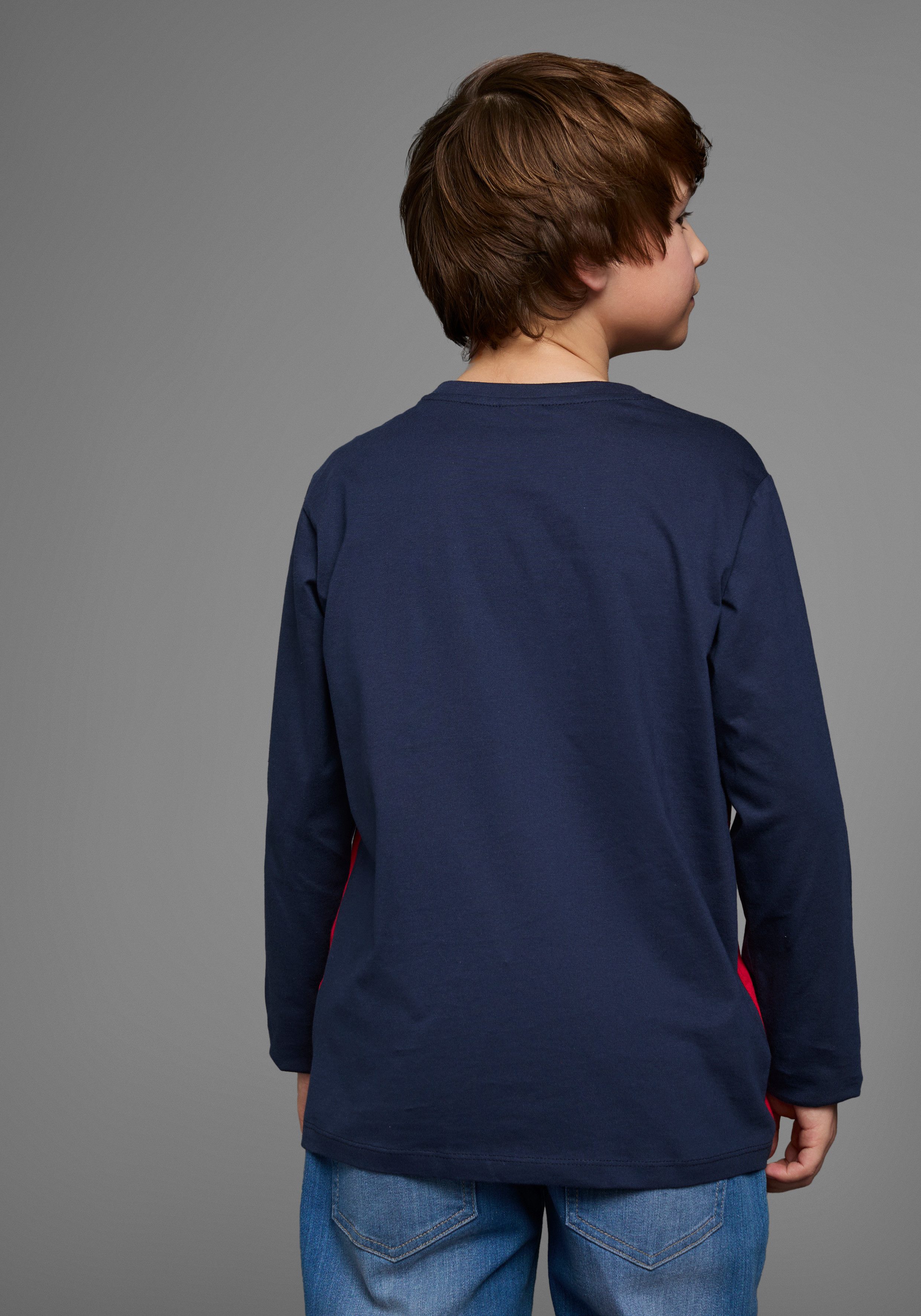 KangaROOS Shirt met lange mouwen In geweldig colorblocking-design Lange mouwen, basic pasvorm, met opvallende print