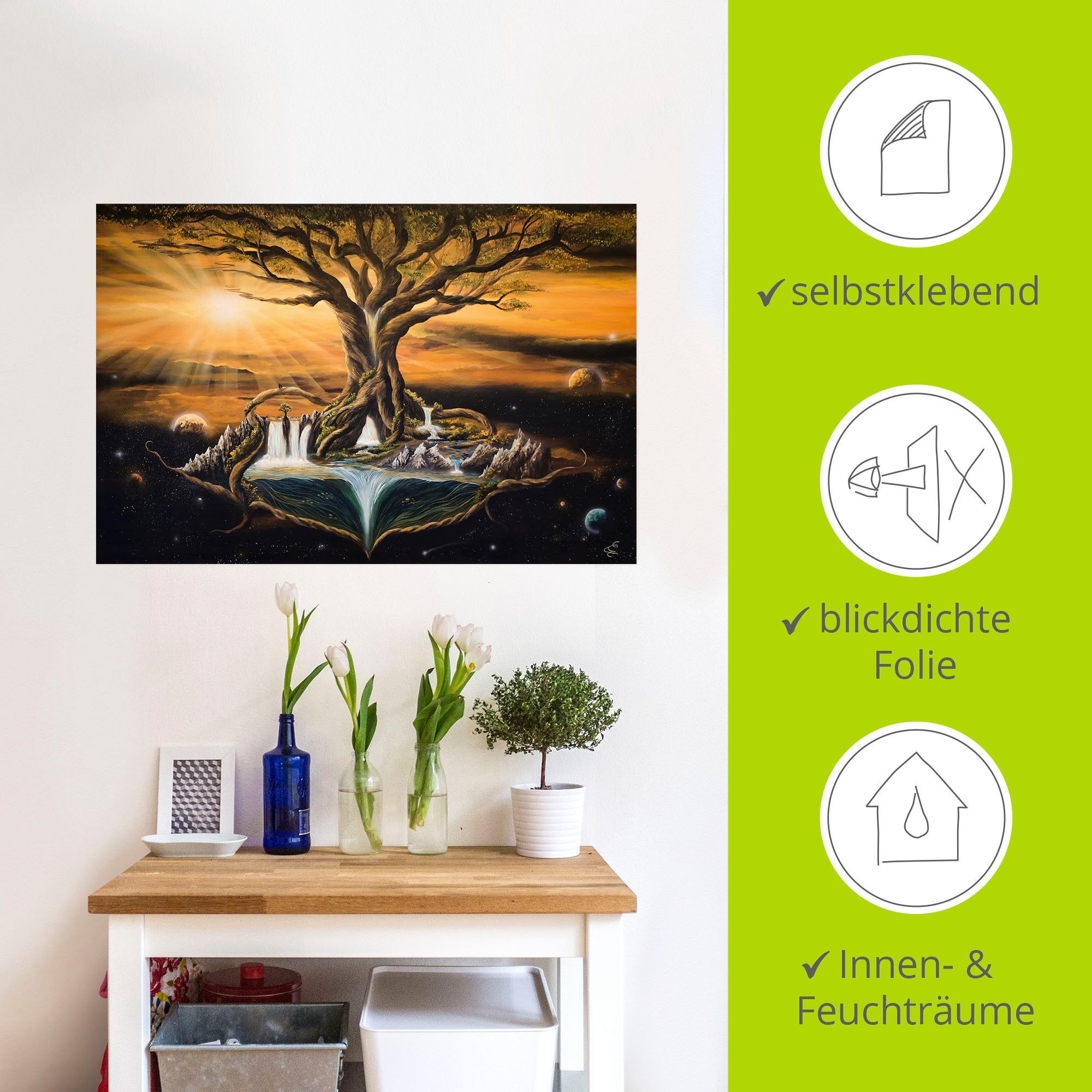 Artland Artprint De droom van de werelden als artprint van aluminium, artprint voor buiten, poster, muursticker in diverse maten formaten