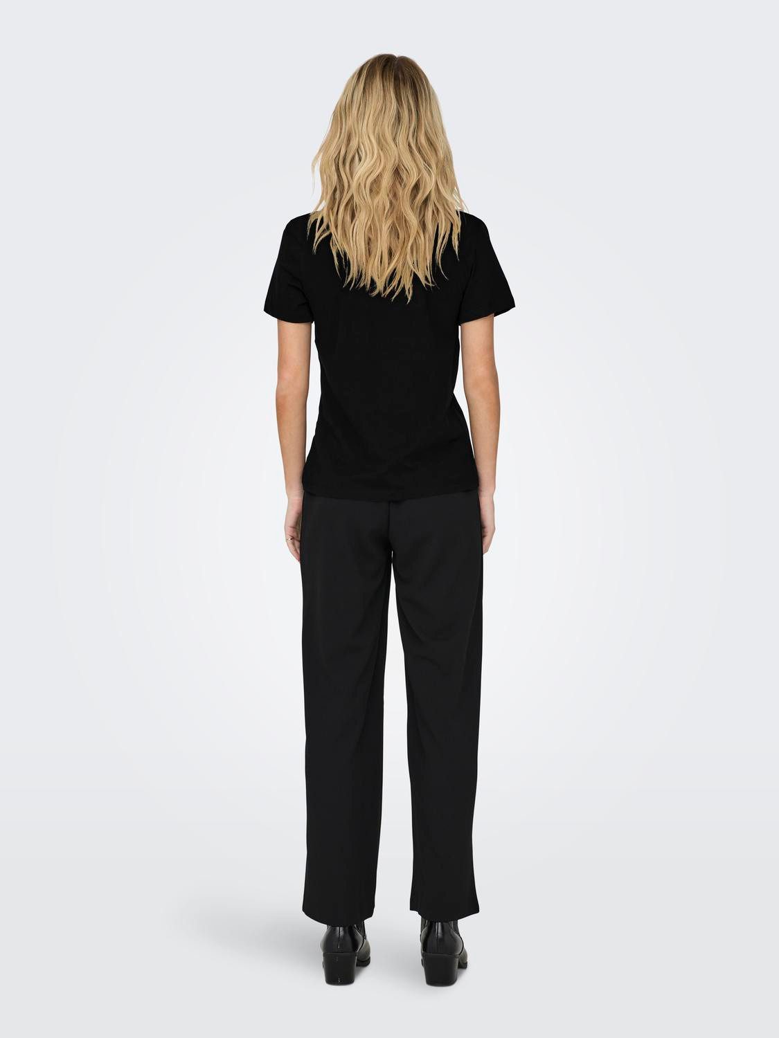 Only Shirt met korte mouwen ONLKITA LIFE REG S S MIX TOP CS JRS EX.