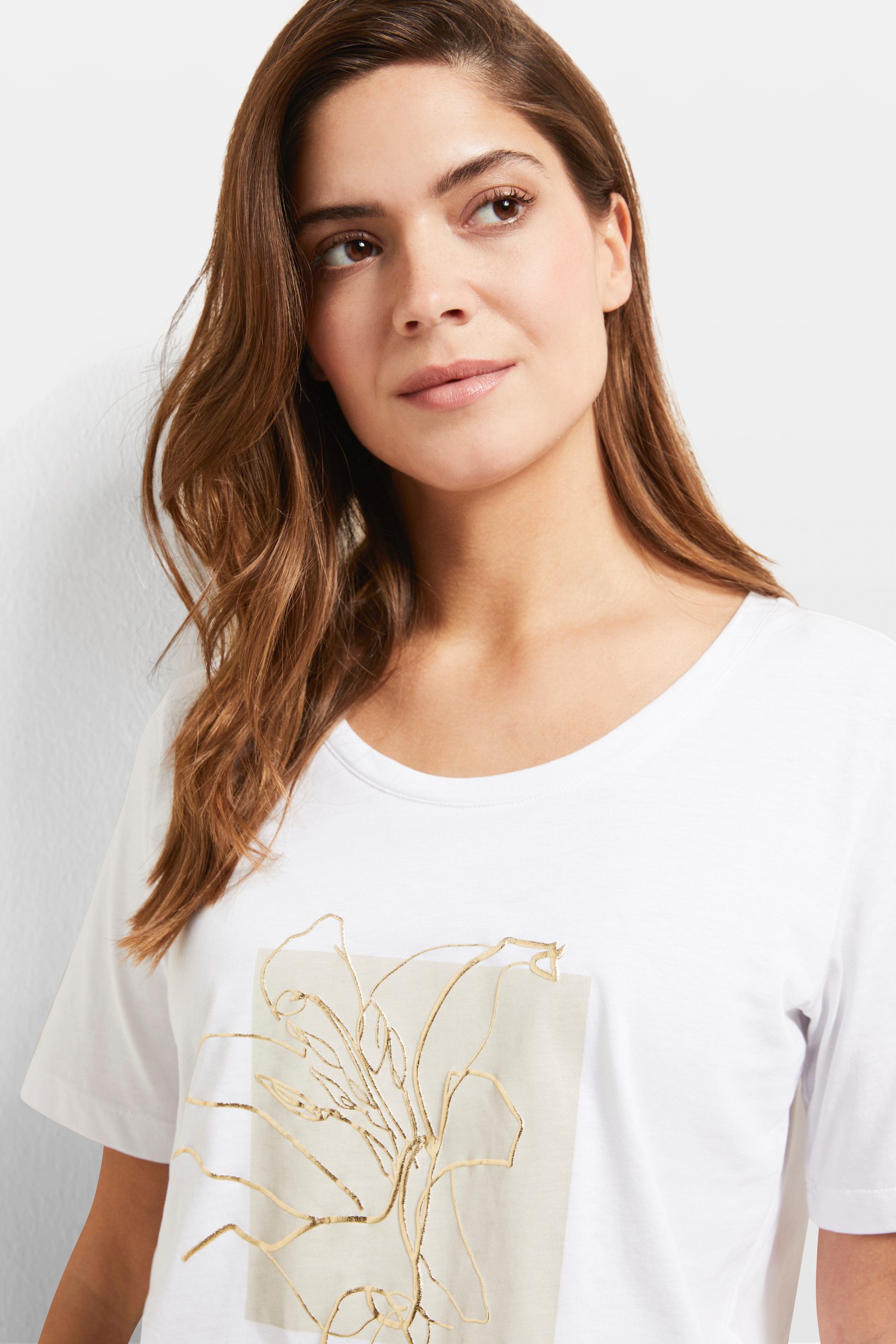 Bugatti T-shirt met bloemenprint