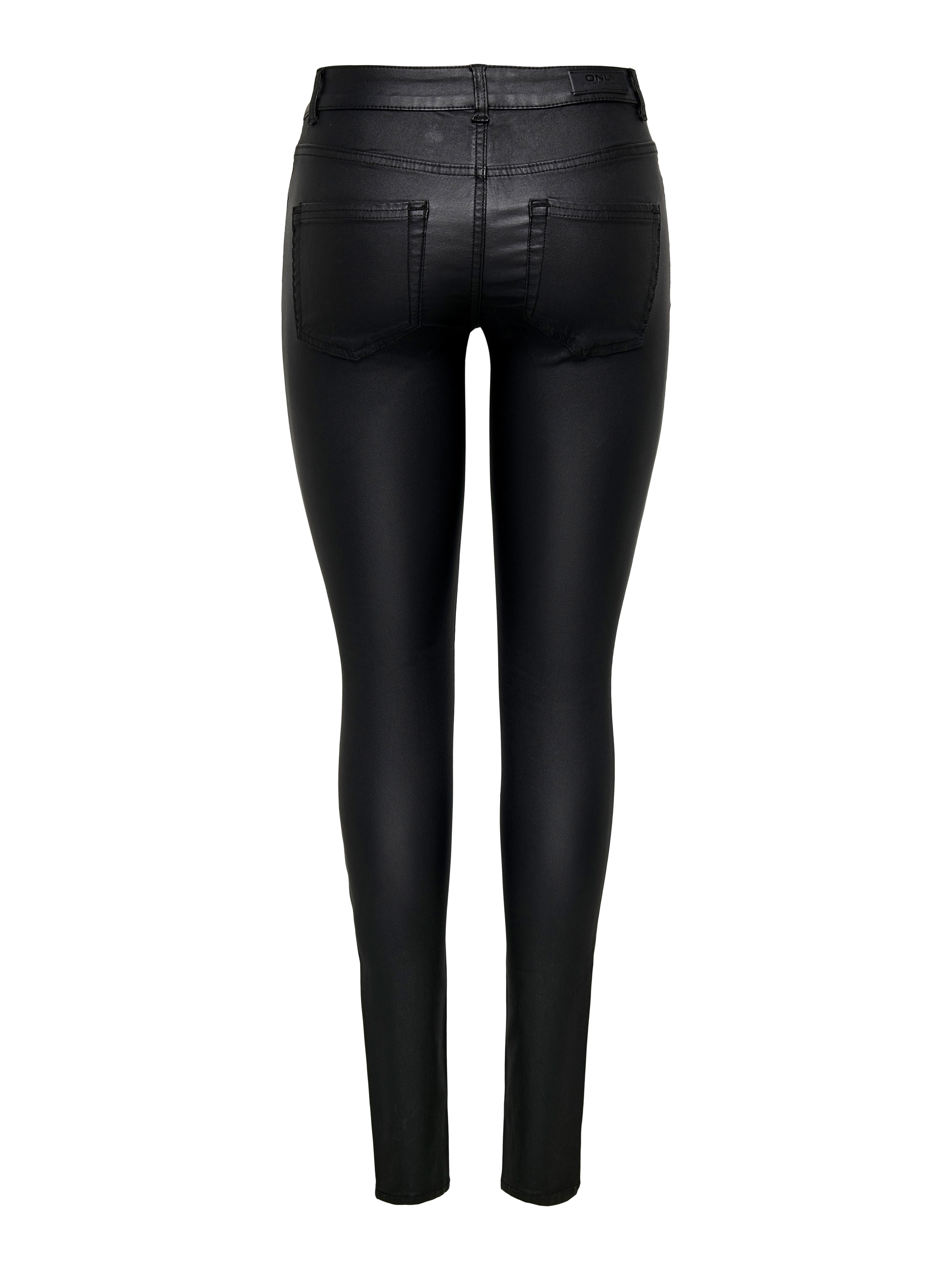 Only Imitatieleren broek ONLBLUSH-ROCK LIFE MW STUD COATED SK PNT