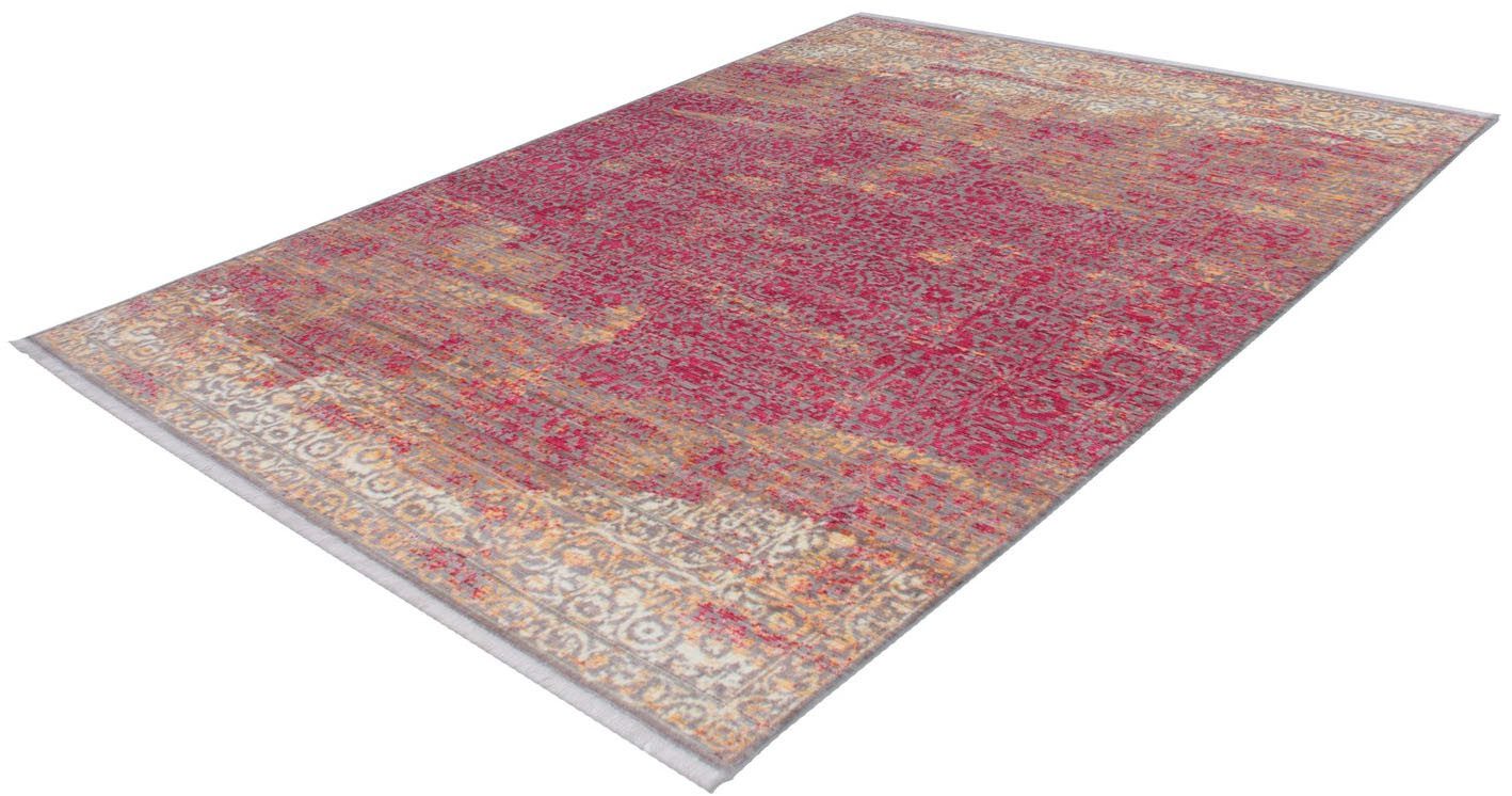 aRTE ESPINA Vloerkleed Antigua 225 Franjes tapijt in vintage-ontwerp, schitterend kleurenspel moderne vloerkleden maat 160 cm x 230 cm x 9 mm oranje