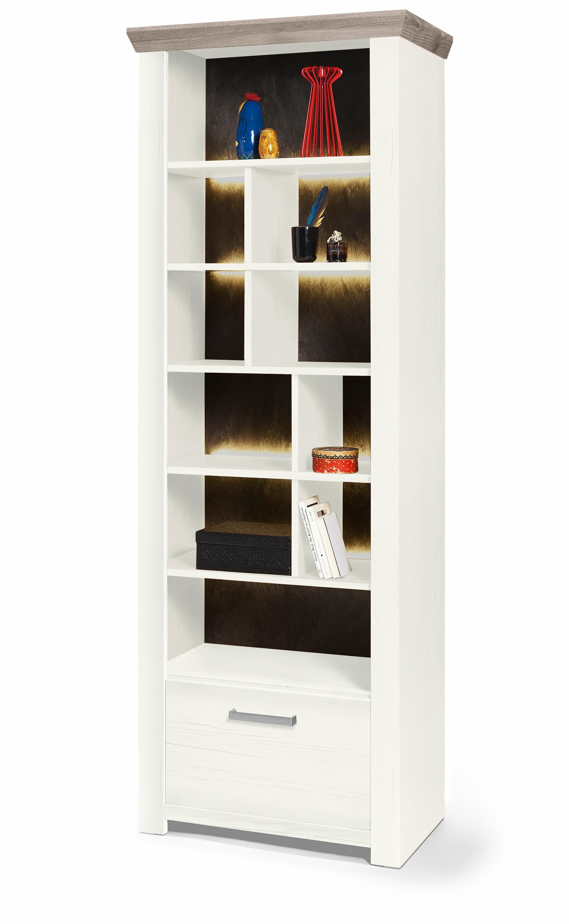set one by Musterring Rek York Type 07, open ontwerp, verlichting optioneel, B 75 x H 207 cm