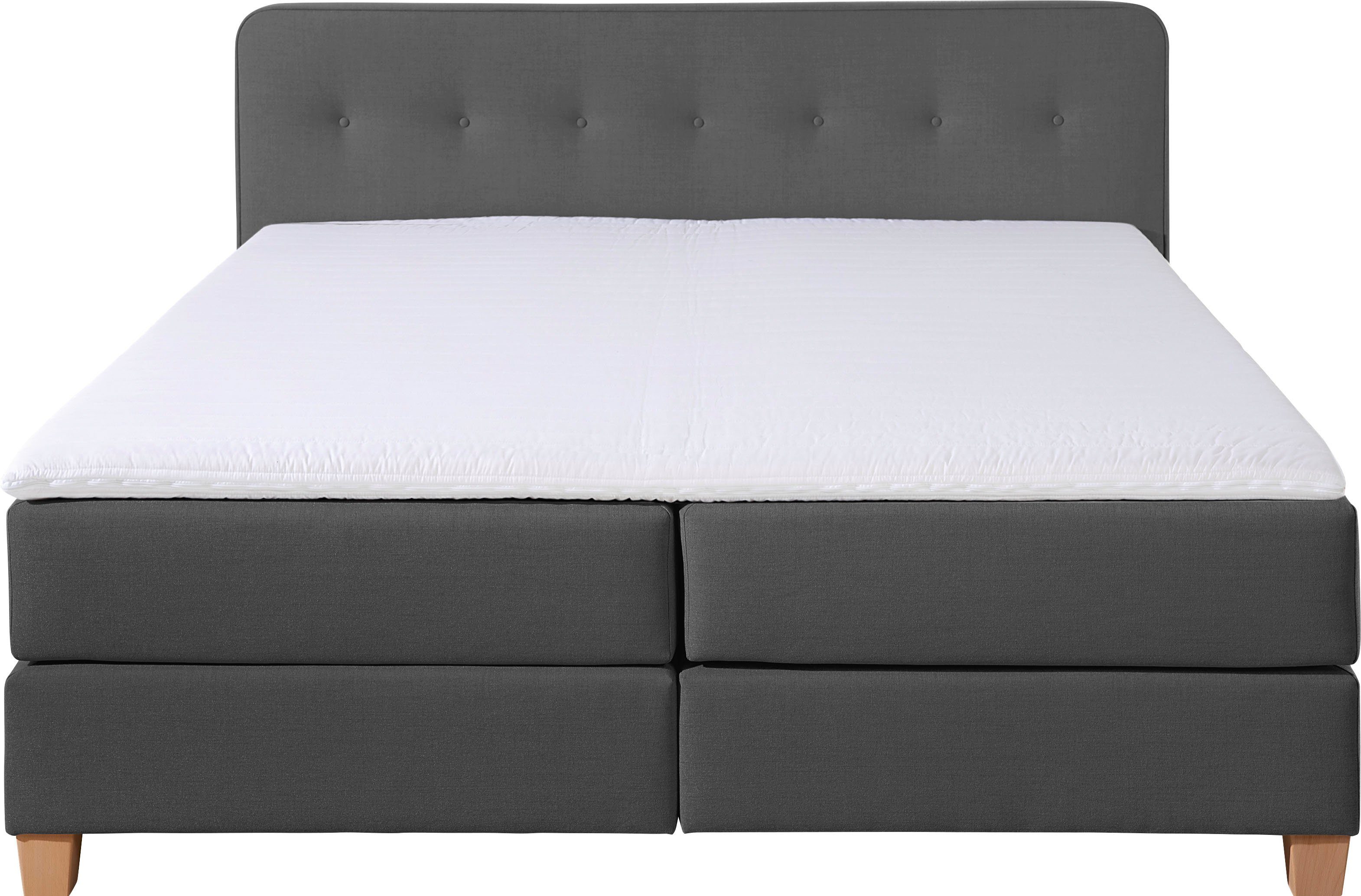 Home affaire Boxspring Fargo in extra lang 220 cm, met topmatras, 3 uitvoeringen, 4, breedten
