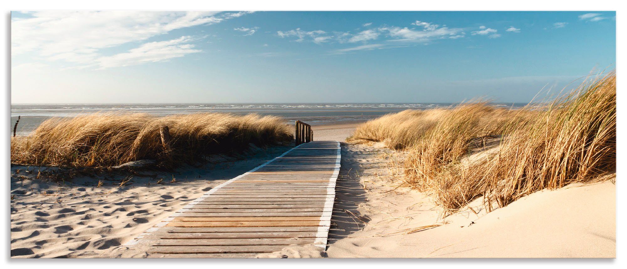 Artland Keukenwand Noordzeestrand op Langeoog - pier zelfklevend in vele maten - spatscherm keuken achter kookplaat en spoelbak als wandbescherming tegen vet, water en vuil - achte