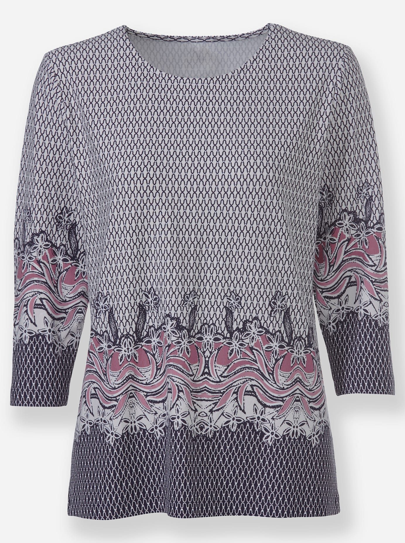 Classic Shirt met 3 4 mouwen Shirt (1-delig)