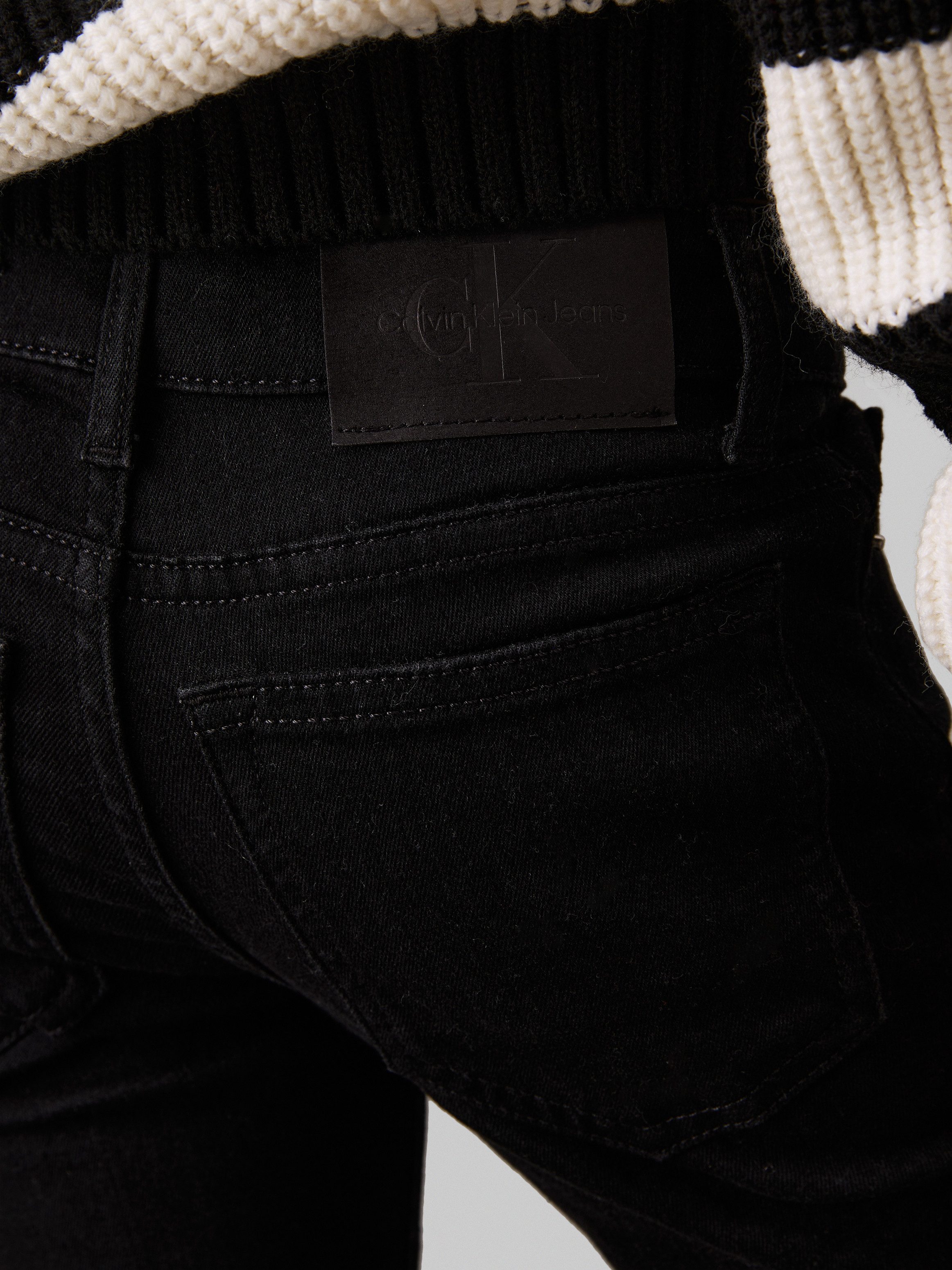 Calvin Klein Wijd uitlopende jeans Mr Flare Ess Black Str Denim voor kinderen tot 16 jaar en met logo-patch