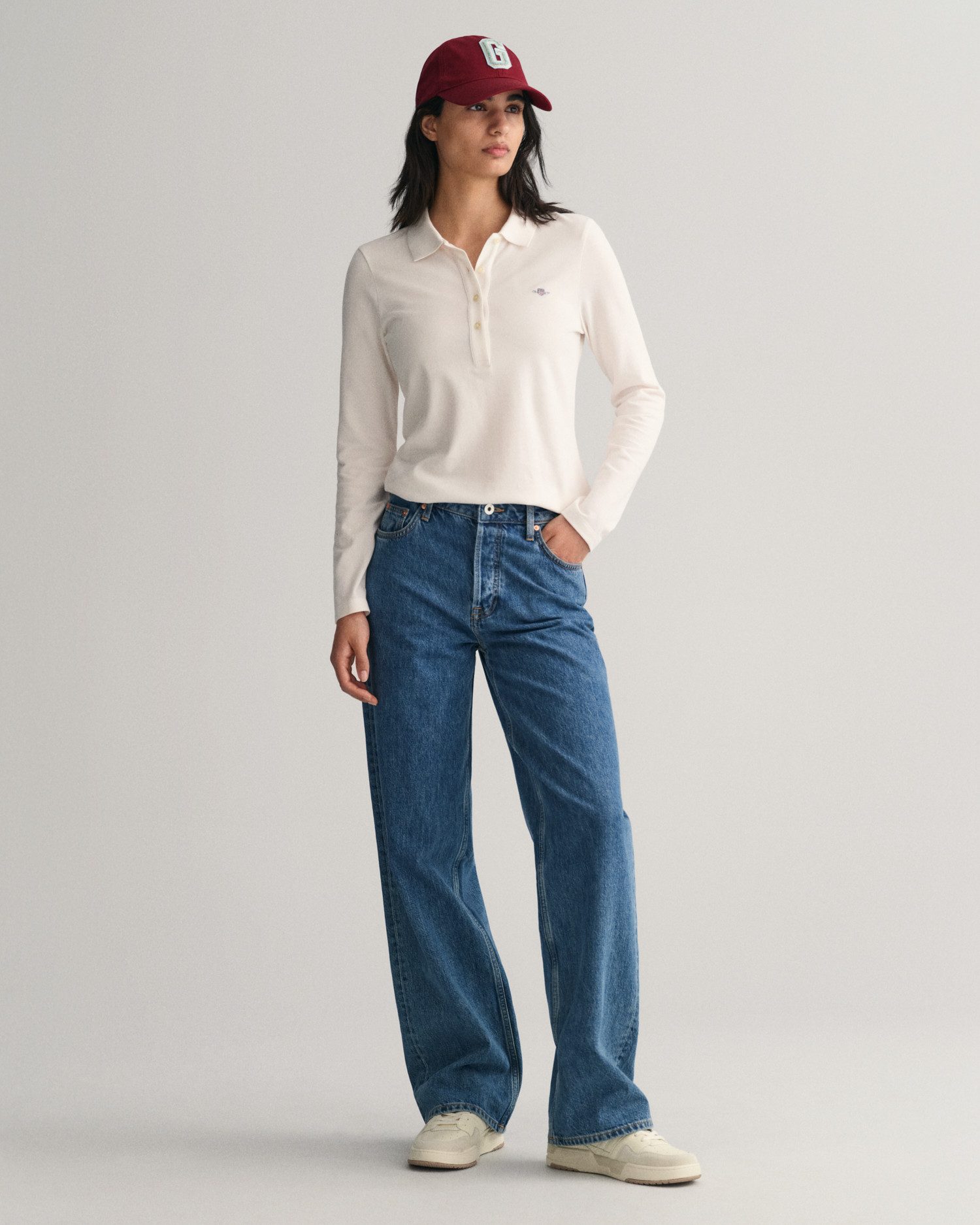 Gant Poloshirt met lange mouwen SLIM SHIELD LS PIQUE POLO