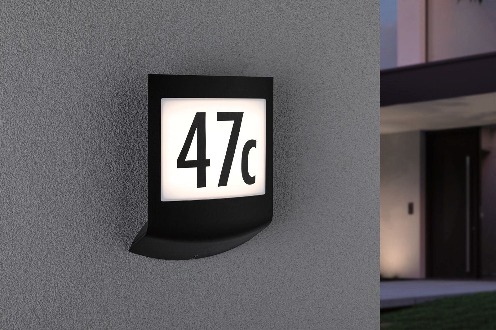 Paulmann Led-wandlamp voor buiten Padea IP44 198x71mm 8,2W 550lm 230V Antraciet Kunststof Smart Home Zigbee 3.0 schemerschakelaar insectvriendelijk (1 stuk)