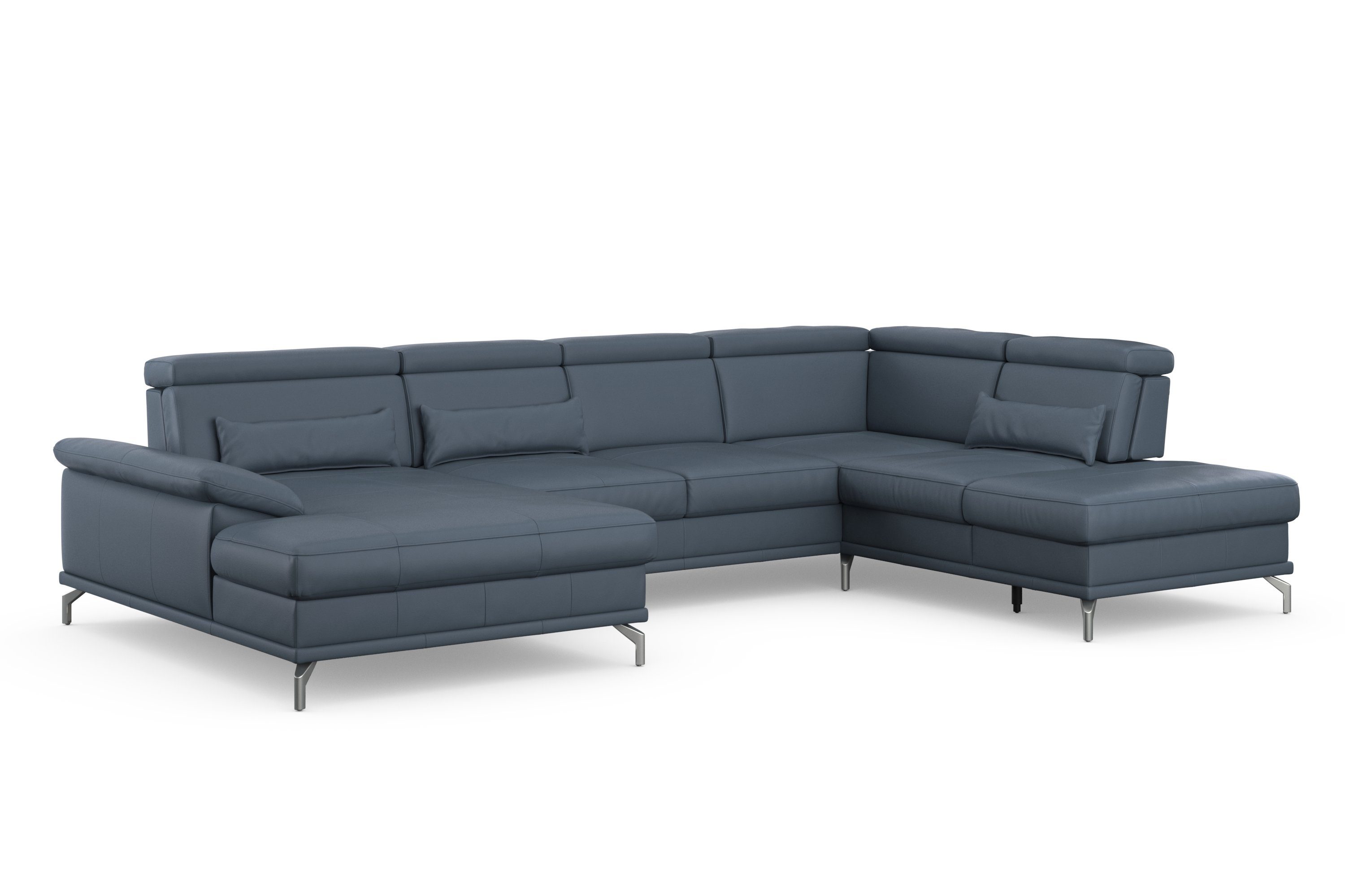 sit&more Zithoek Cabrio U-vorm, met zitdiepteverstelling, arm- en hoofdsteunverstelling