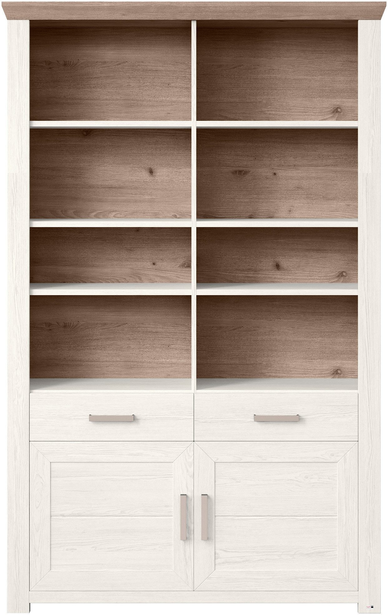 set one by Musterring Ordnerrek York open ontwerp, optioneel met verlichting, 3 kleuren, breedte 129 cm