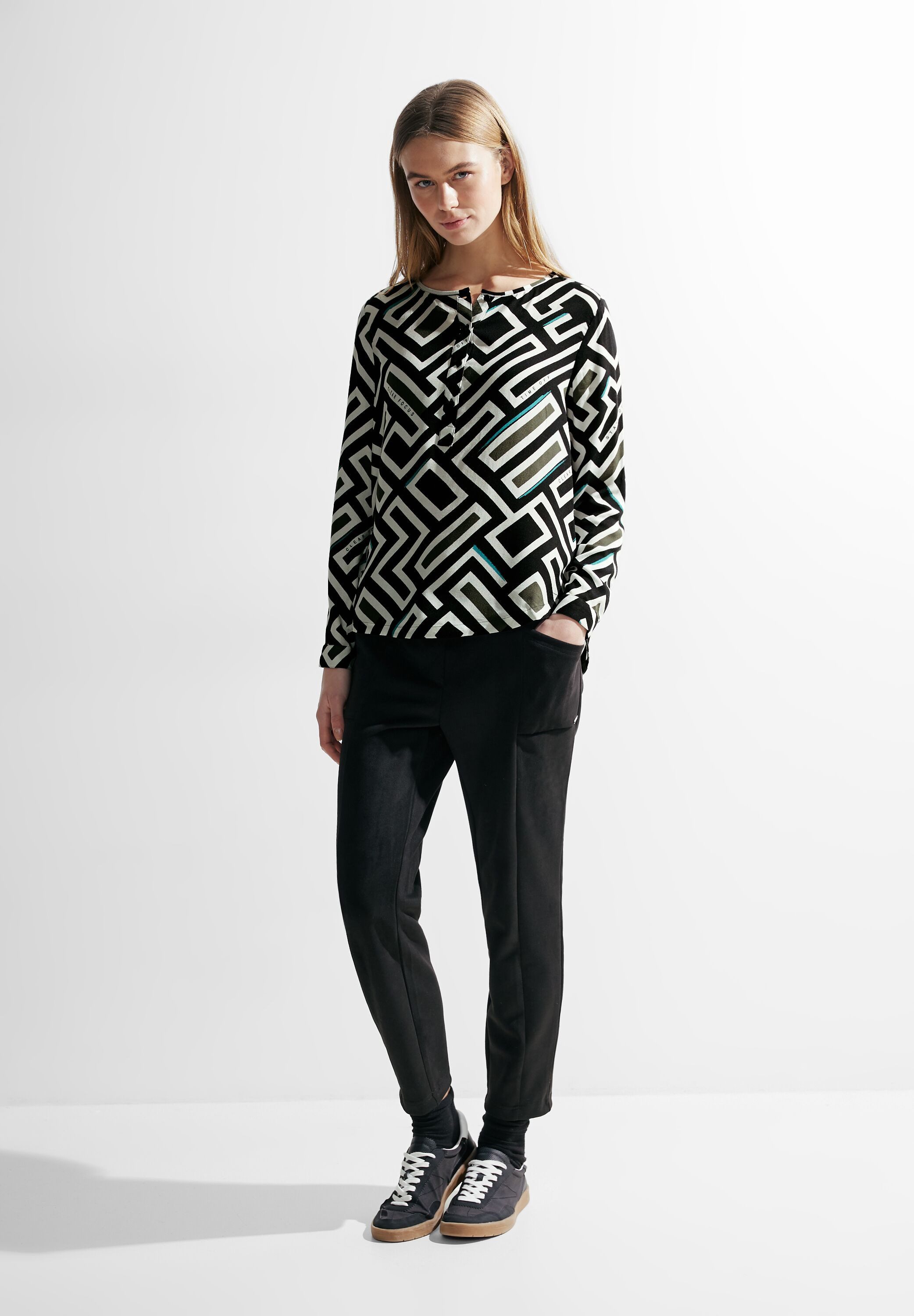Cecil Blouse met lange mouwen met all-over print