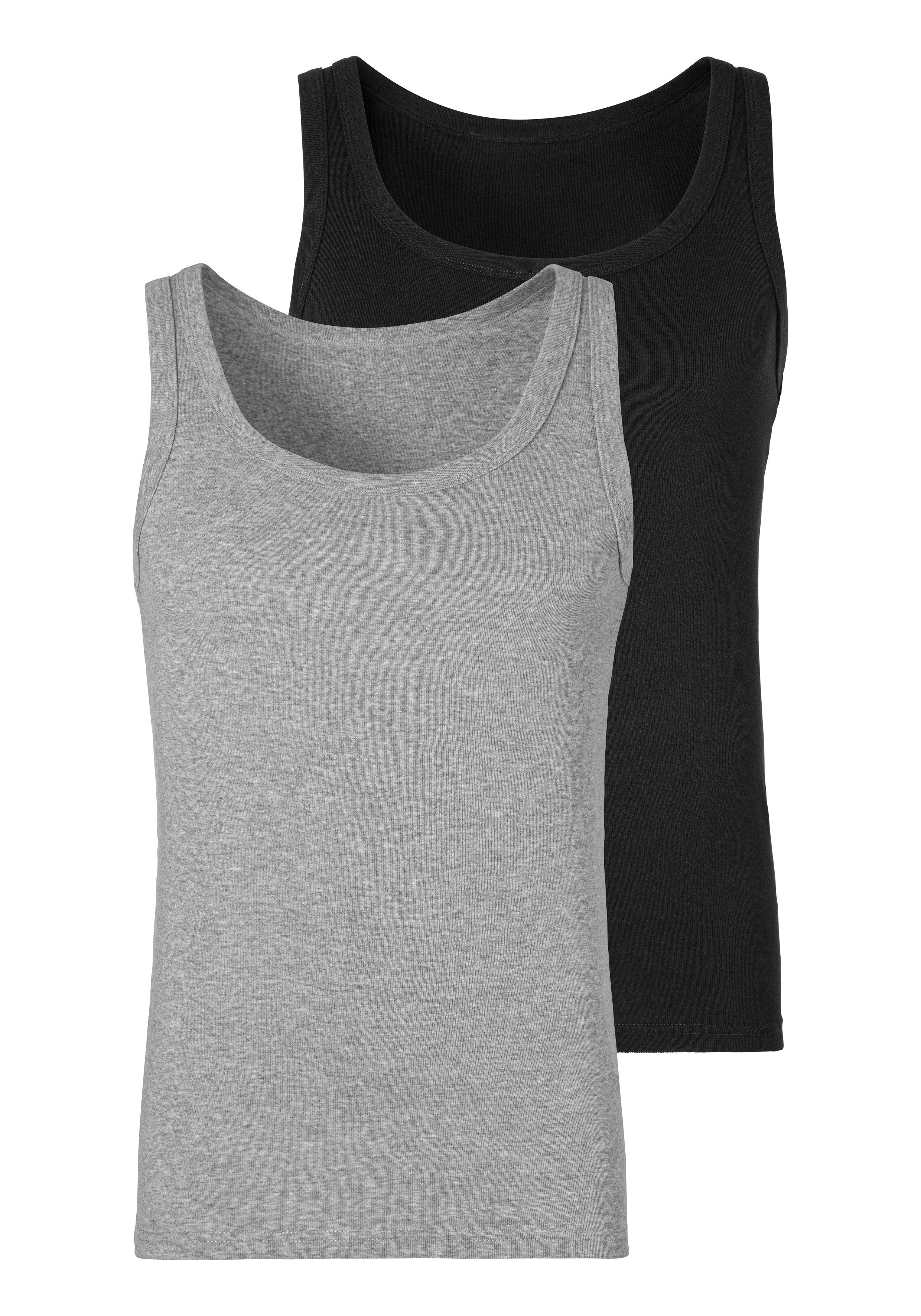 H.I.S Tanktop eenvoudige basic, ook voor eronder (set, 2 stuks)