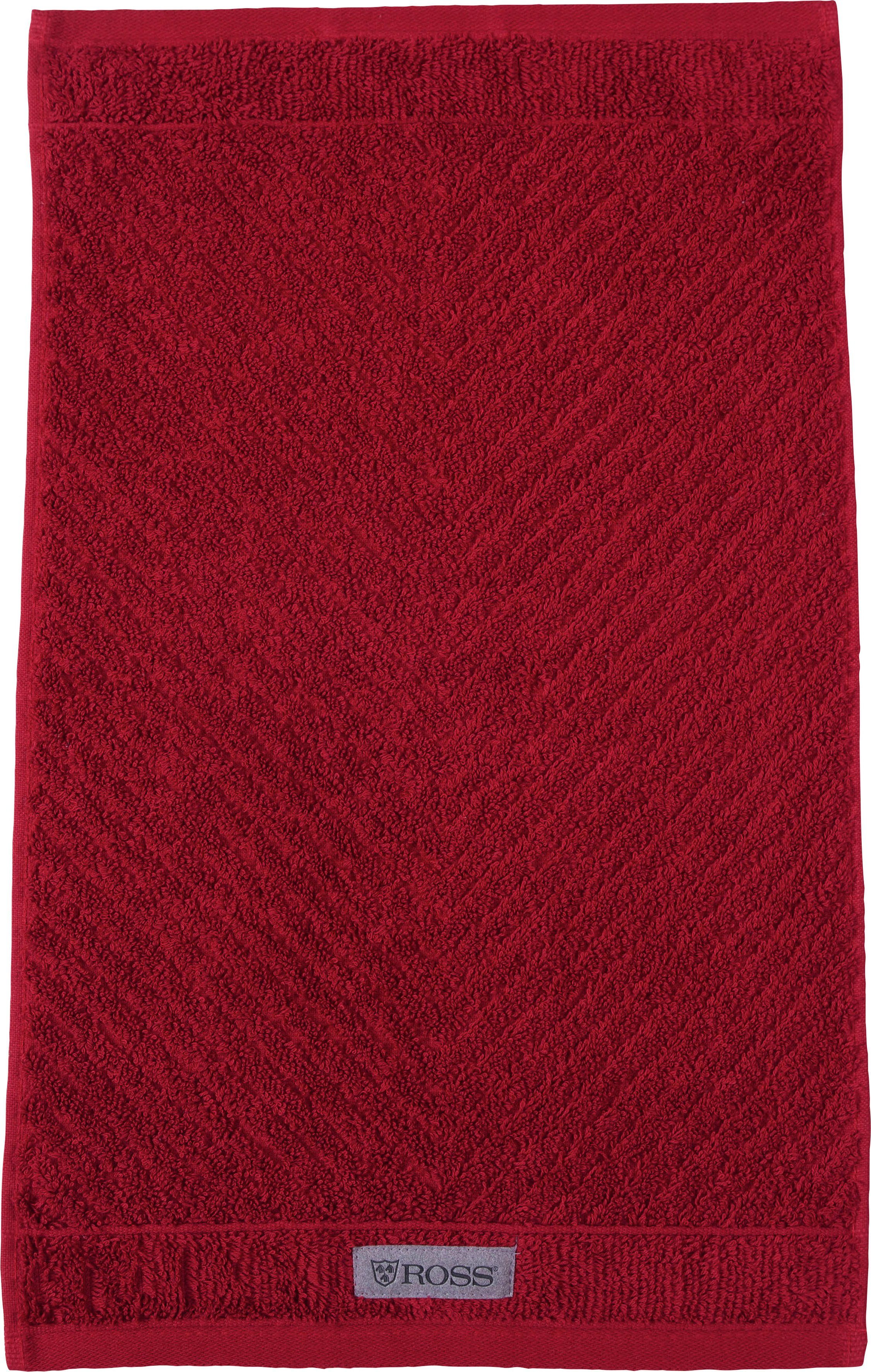 ROSS Gastendoek Smart Uni-rib met velourslabel (6-delig)