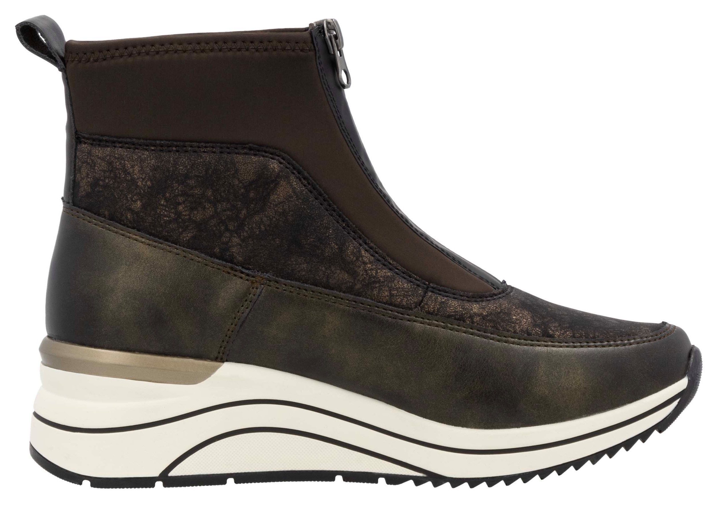 Remonte Sneakers met sleehak instaplaarzen, vrijetijdsschoenen, high-top sneakers, voorrits
