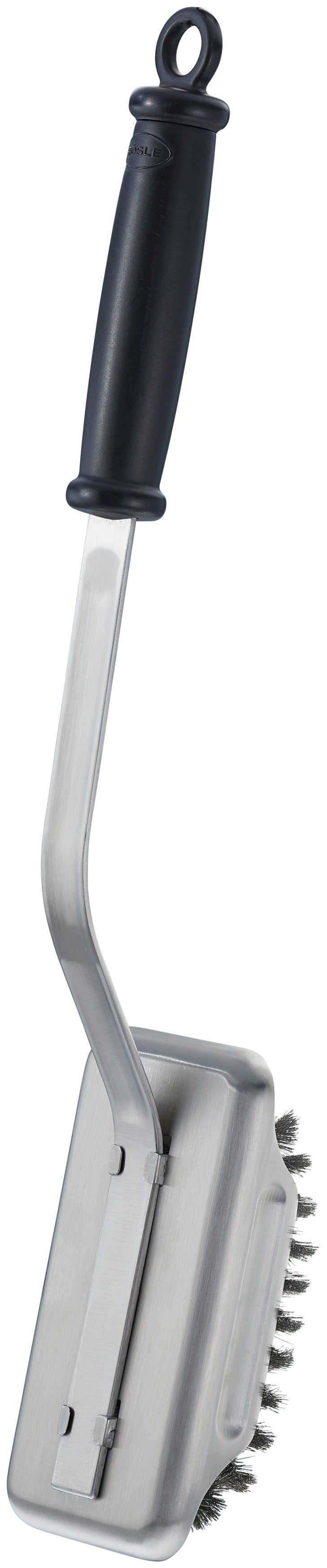 ROESLE Schoonmaakborstel SlideX, 25390 met lange steel en kunststof handvat, verwisselbare borstels, roestvrij staal