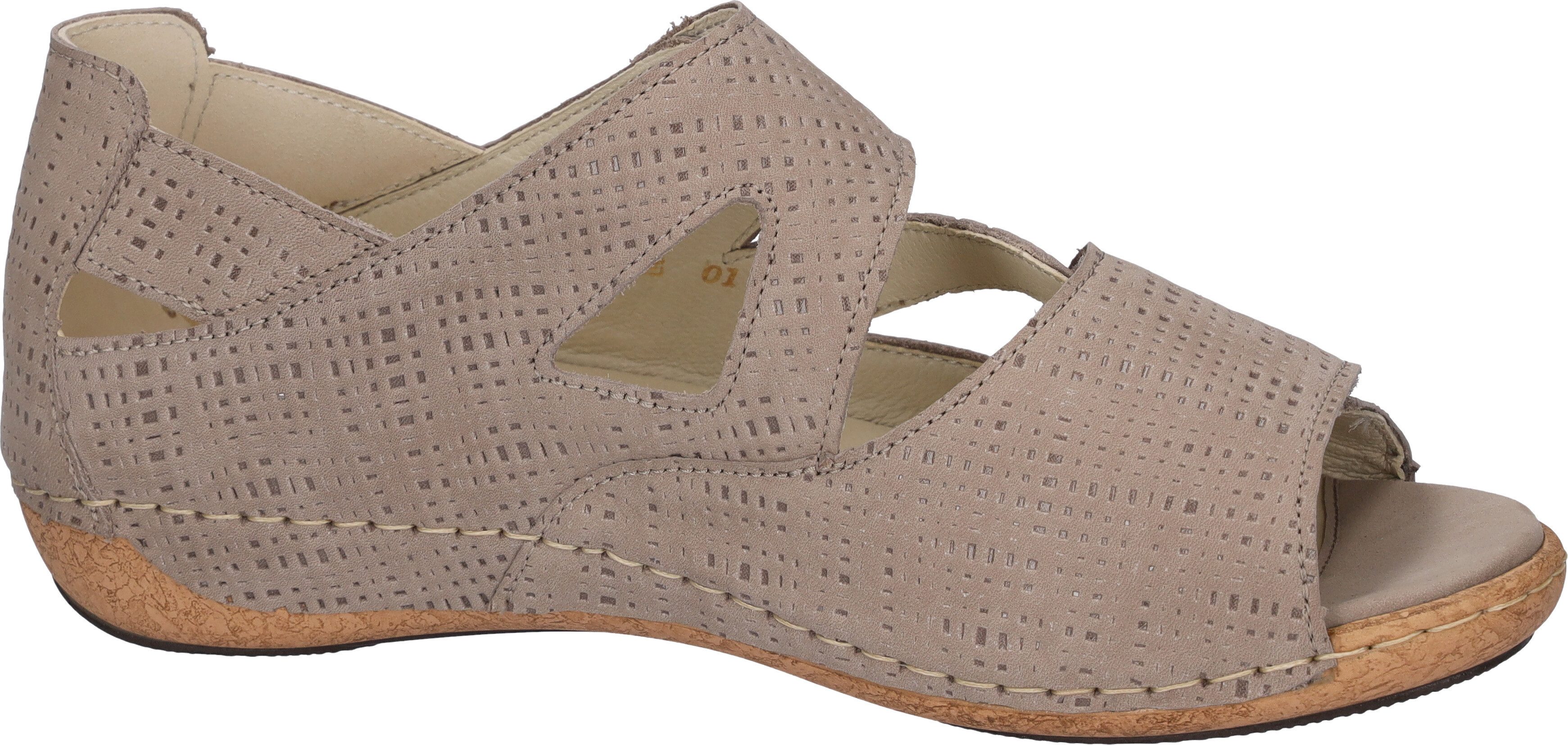 Waldläufer Sandalen HELIETT , wedge-sandaal, zomerschoen, comfort-schoen, klittenbandsluitingen, h-breedte