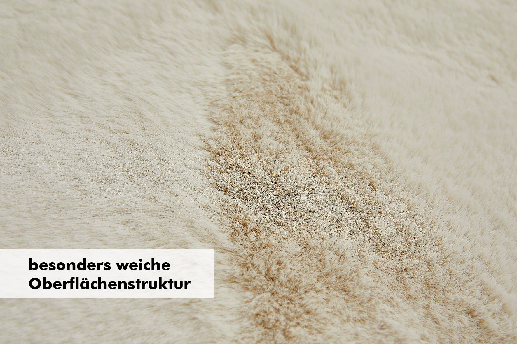 LUXOR living Vachtvloerkleed NOVARA Imitatiebont, voelt als konijnenbont, bijzonder zachte, hoge pool