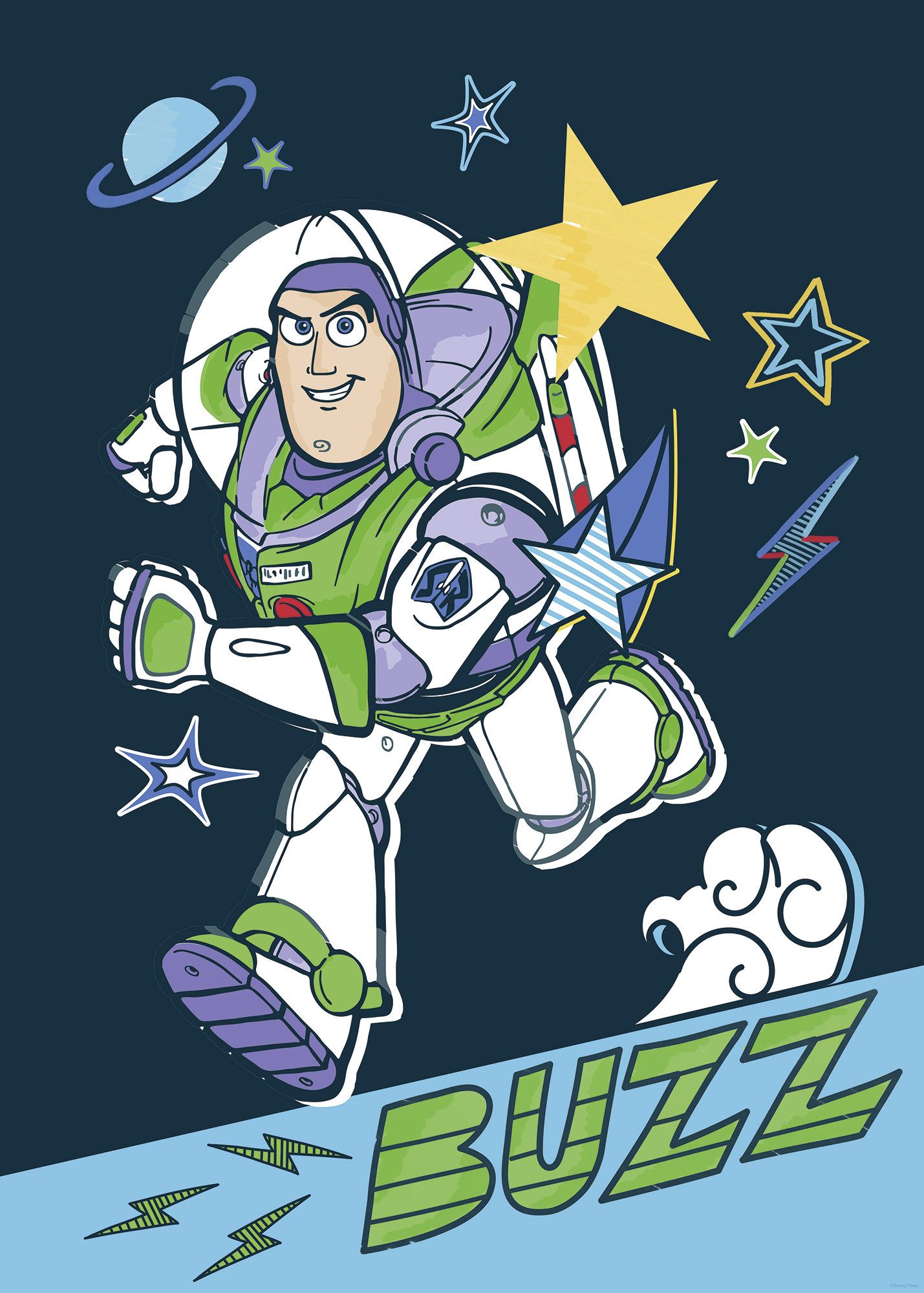 Komar Artprint Disney and Pixar Toy Story Buzz 50 x 70 cm (breedte x hoogte) - kinderkamer, wandsticker (1 stuk)