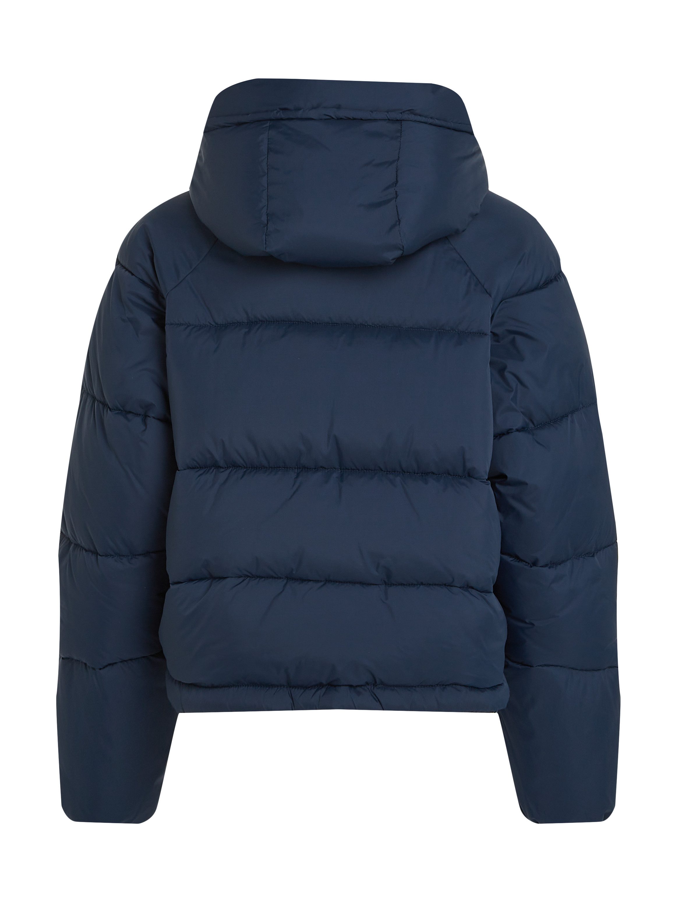 Tommy Jeans Curve Gewatteerde jas JW ASPEN PUFFER EXT met hoge kraag capuchon paspelzakken
