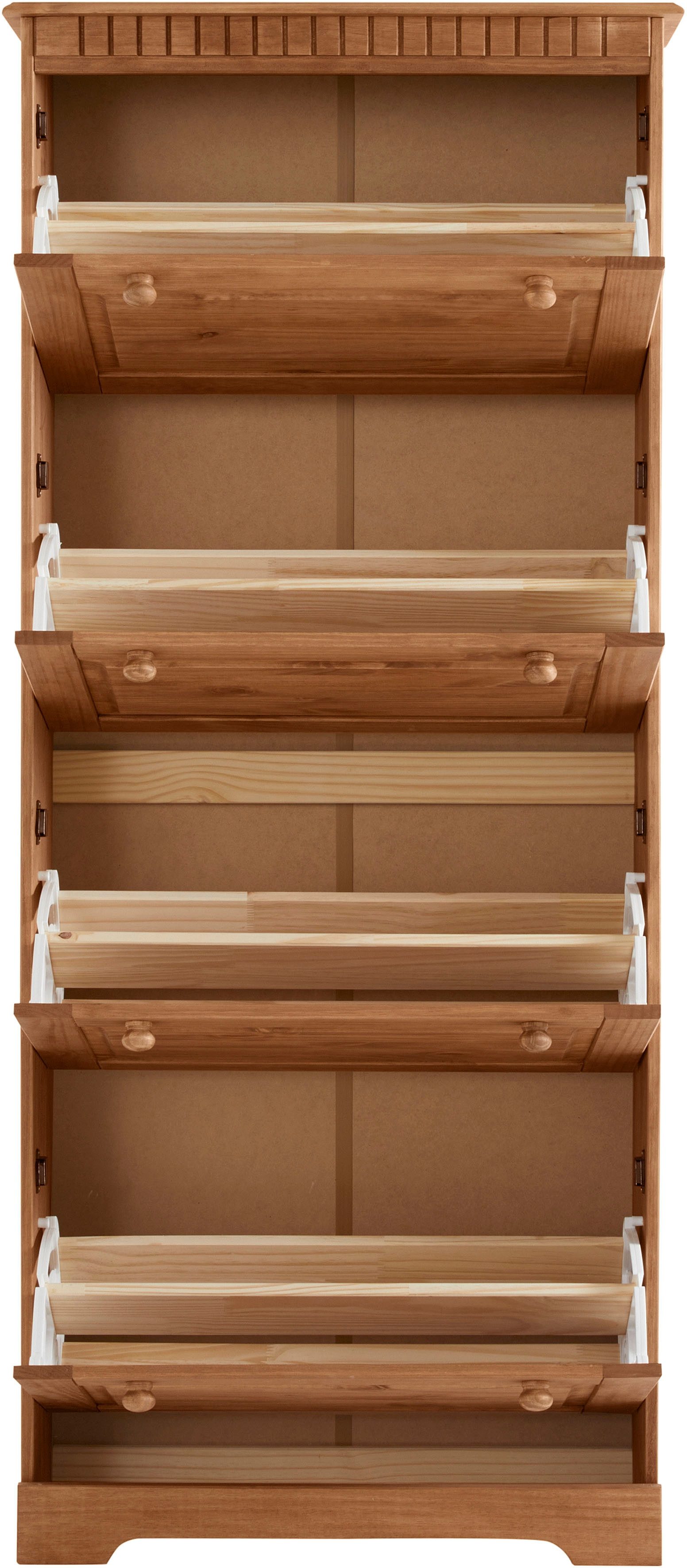Home affaire Schoenenkast Lisa met 4 kleppen, hoogte 172 cm, breedte 75 cm