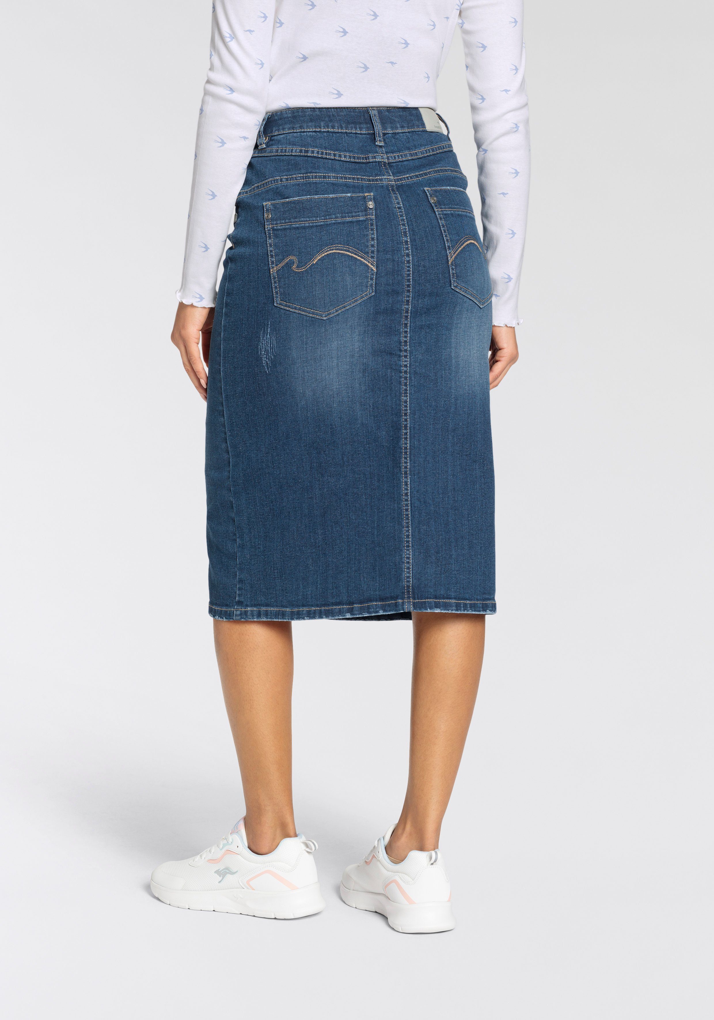 KangaROOS Jeans rok in midi-lengte met split