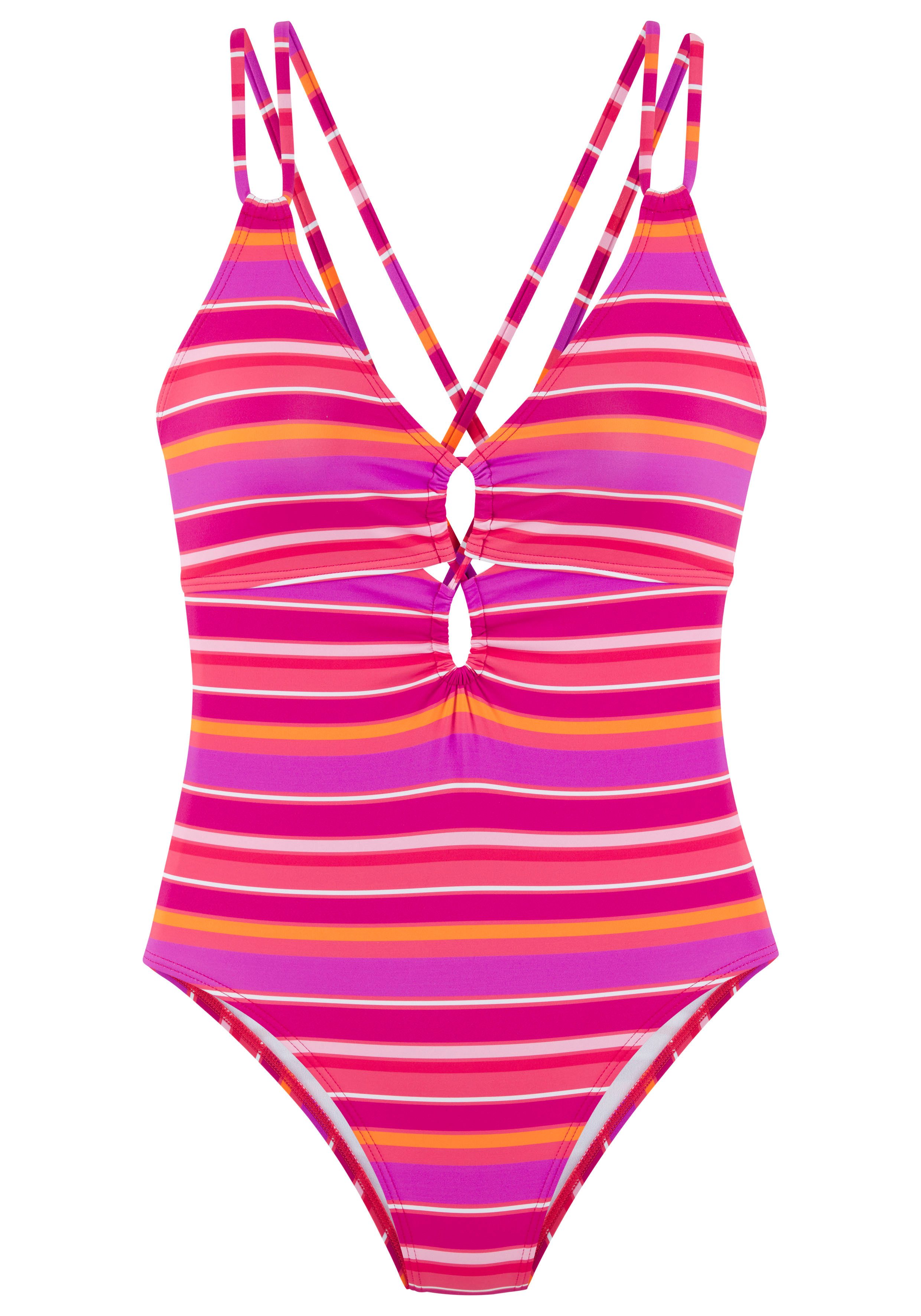 s.Oliver RED LABEL Beachwear Badpak Fun gekruiste schouderbanden op de rug